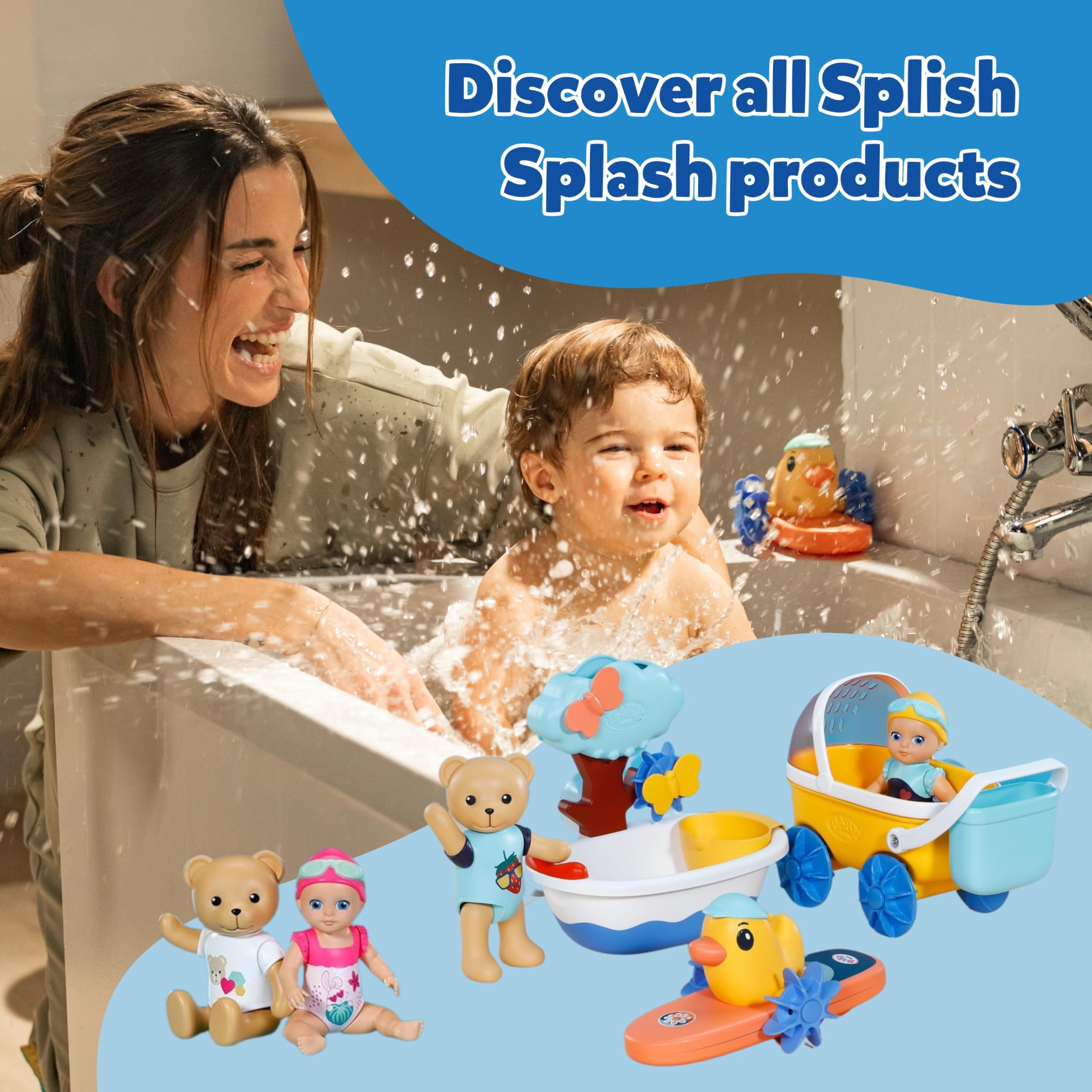 BABY born Splish Splash Emma - Interactive Bath Toy with Wind-Up Swimming Mechanism 5