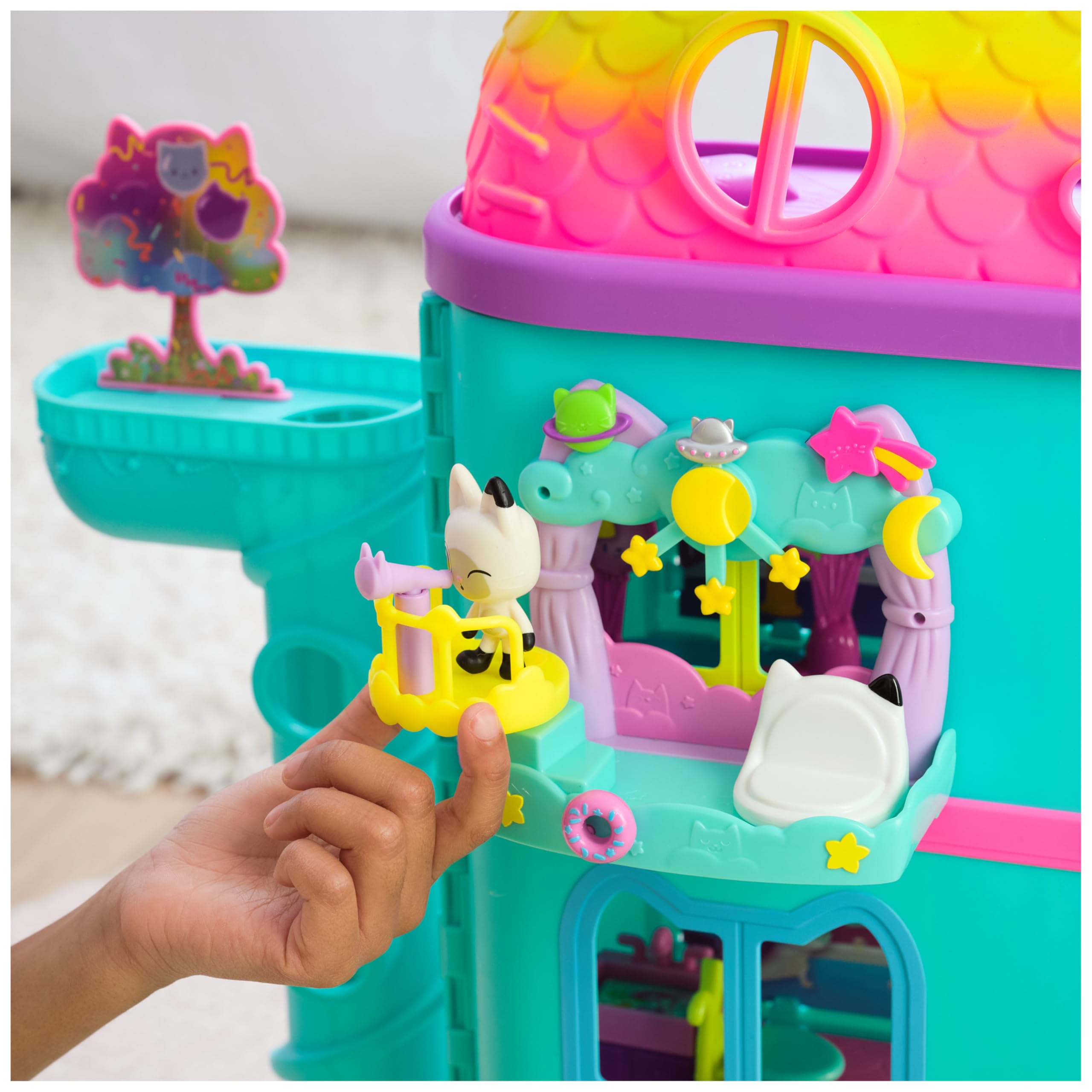 Pandy Paws Dreamy Balcony Playset - 8-Piece Dollhouse Toy with Figure & Accessories 8