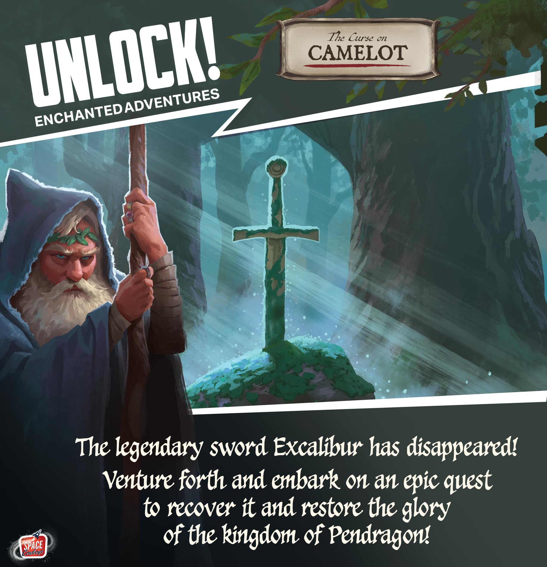 Asmodee Unlock! 14: Enchanted Adventures Cooperative Escape Room Card Game 10