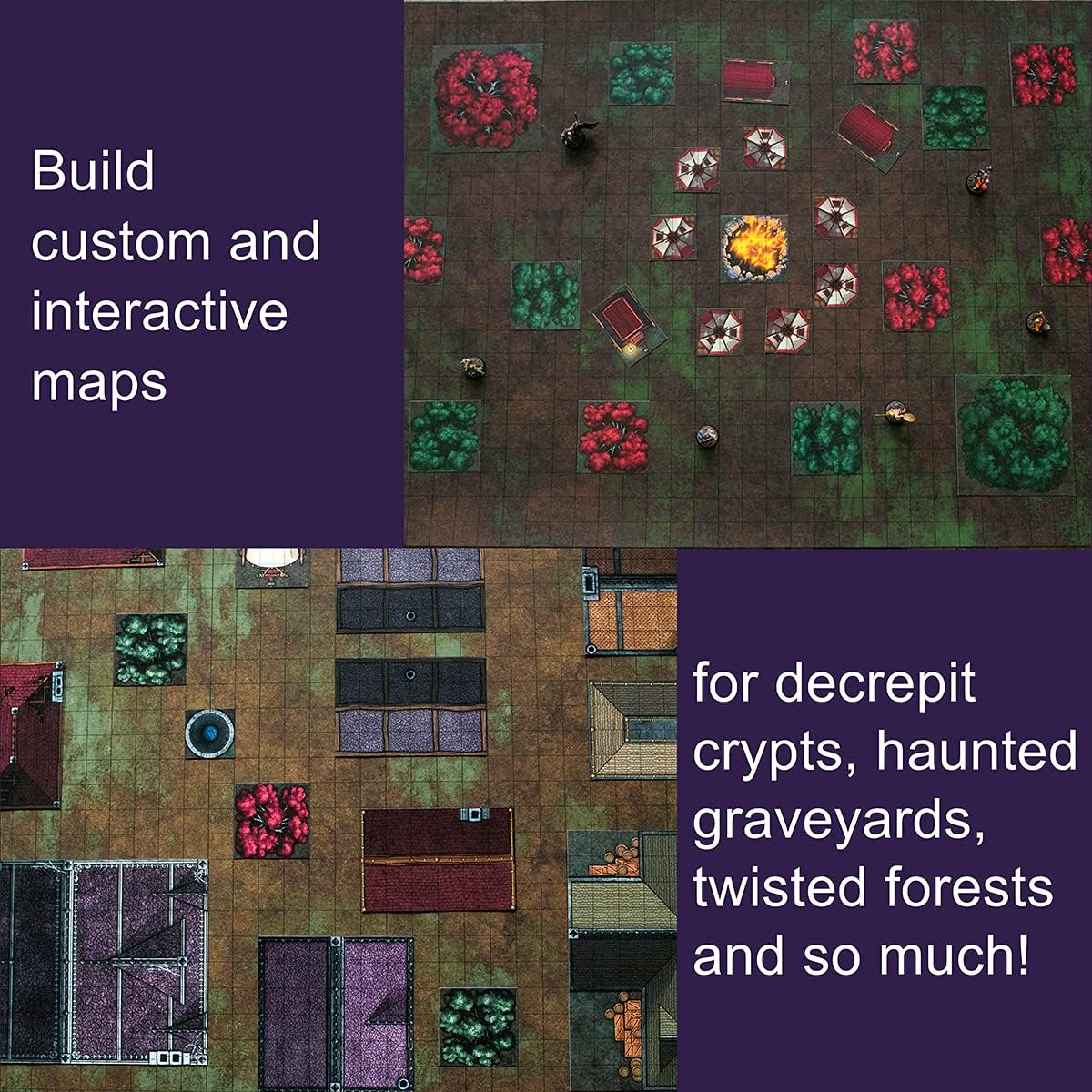 Dungeon Craft Cursed Lands Board Game - 1000+ Reversible Terrain Tiles for D&D Curse of Strahd 5