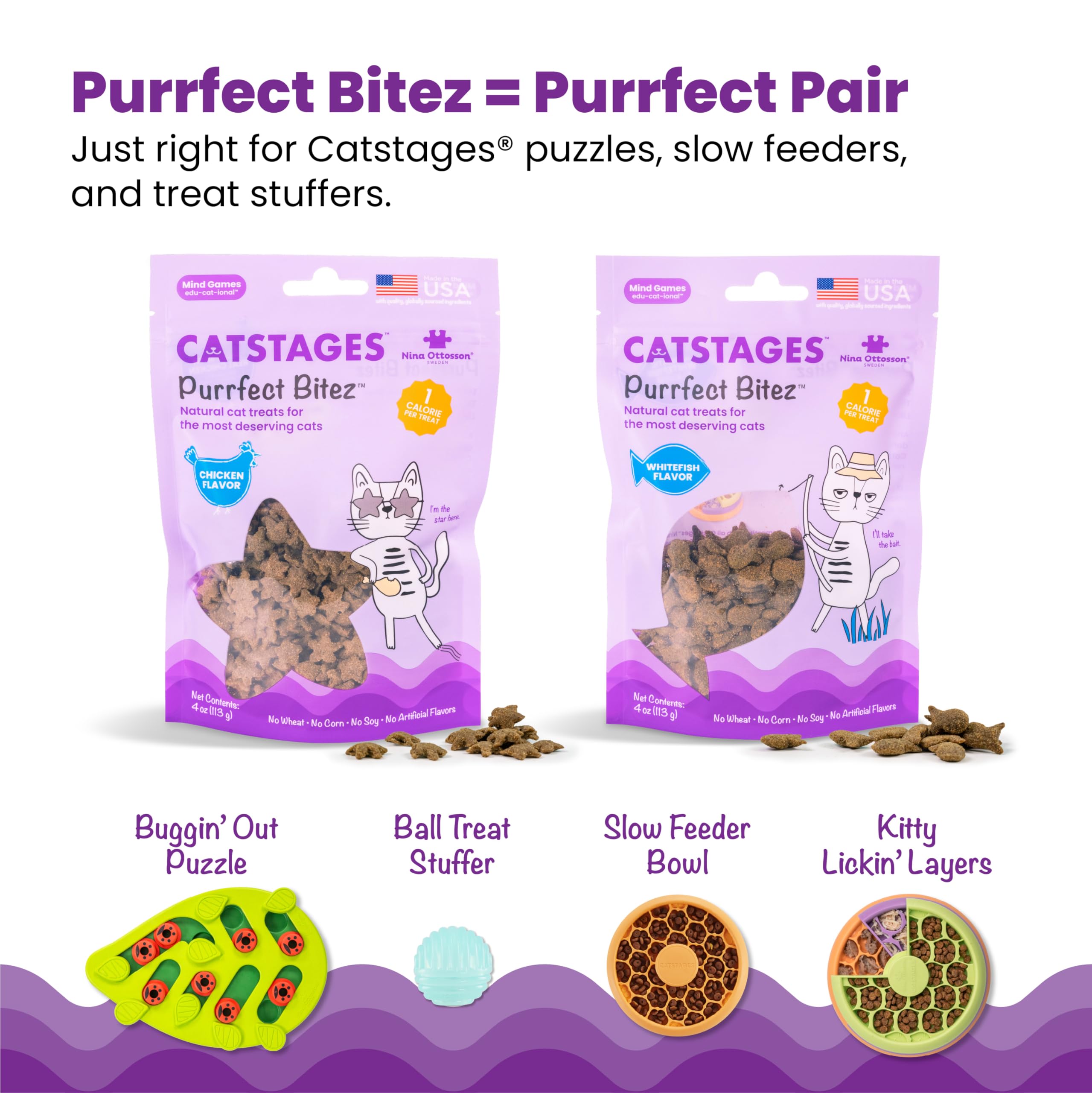 Catstages Nina Ottosson Buggin' Out Puzzle & Play - Interactive Cat Treat Dispenser | 16 Compartments 6