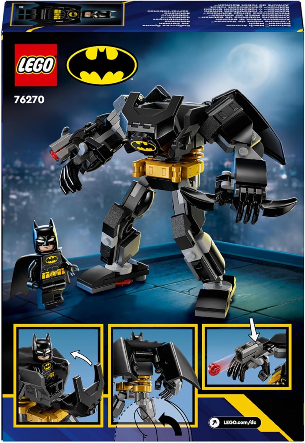 LEGO DC Batman Mech Armour Super-Hero Toy - Action Figure & Building Set for Ages 6+ 7