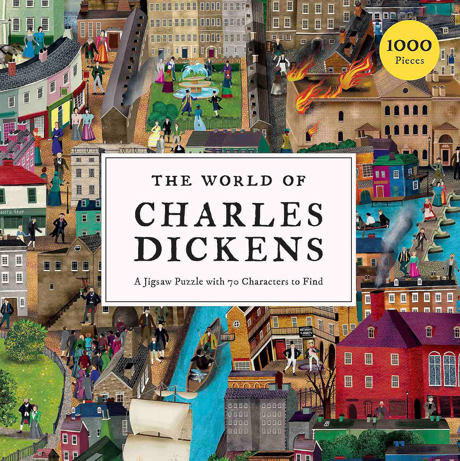 Laurence King The World of Charles Dickens 1000 Piece Jigsaw Puzzle | 70 Characters to Find