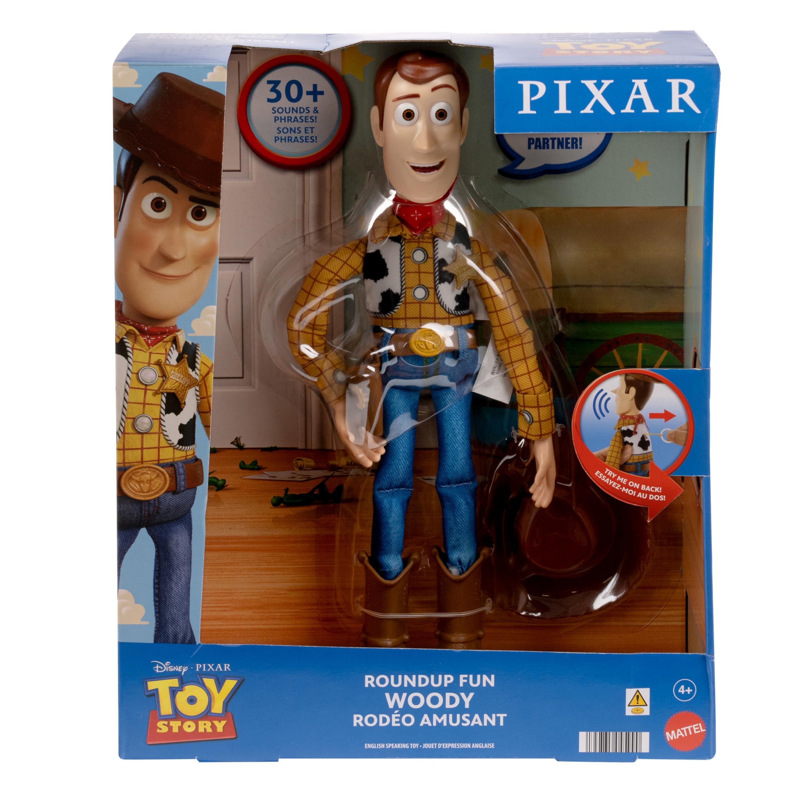 Mattel Disney Pixar Toy Story Roundup Fun Woody Talking Posable Figure - 12 Inch, 30+ Phrases 8