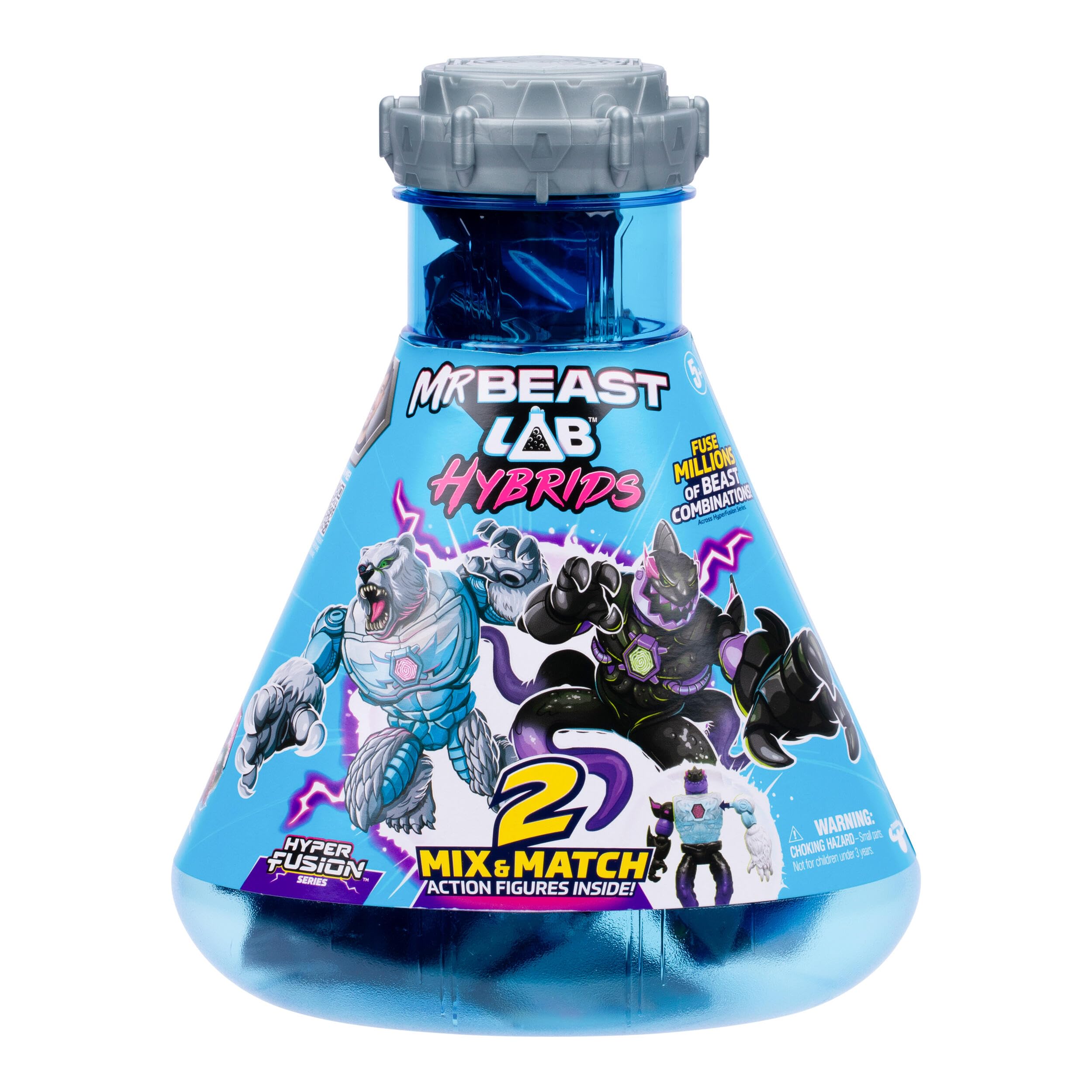 MRBEAST LAB Hybrids Multi Pack Action Figures - Create 2 Figures, Golden Dragon Parts | Ages 6+ 6