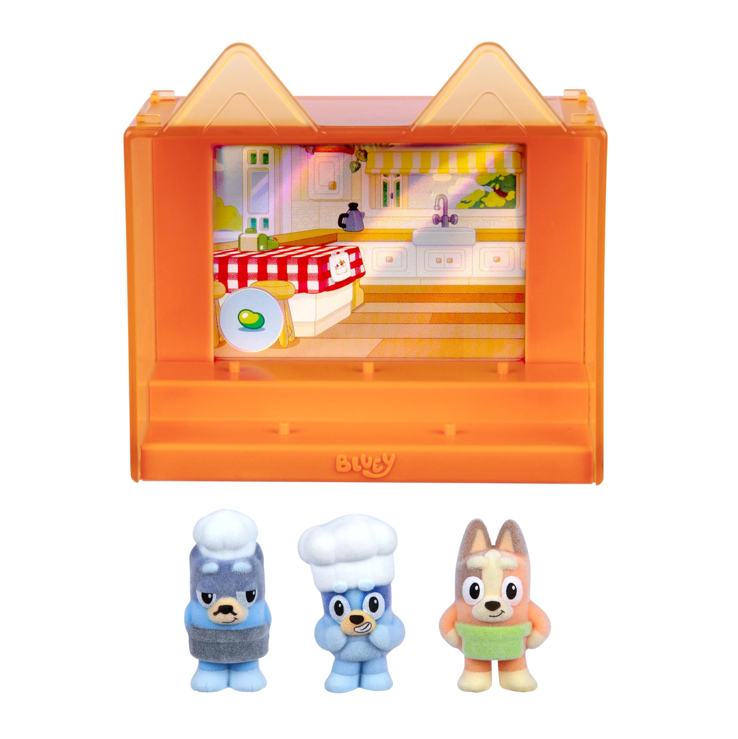 Bluey Fuzzies Episode Pack: Pavlova | 3 Flocked Figures | Collectible Set
