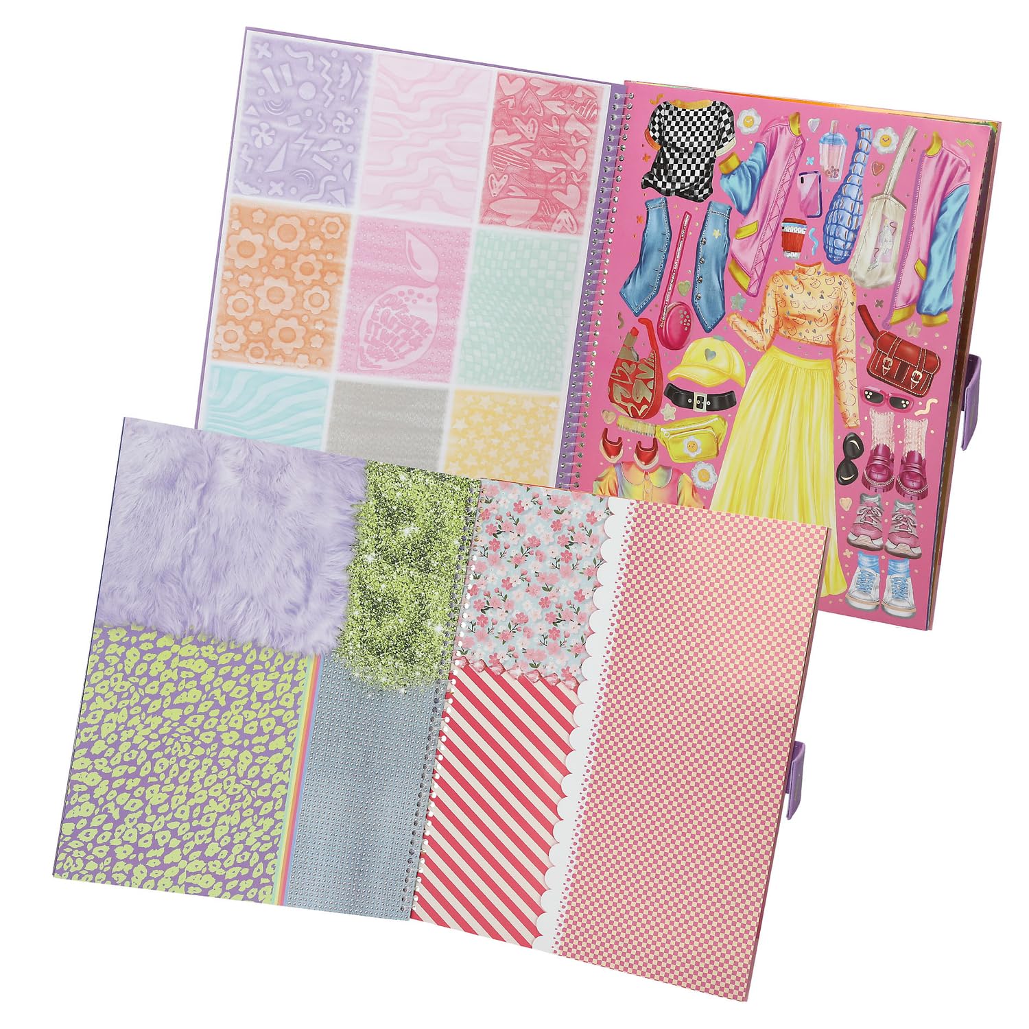 Depesche TOPModel 13584 Colouring Book - 33 Pre-Printed Pages for Design | Includes Stencil & Stickers