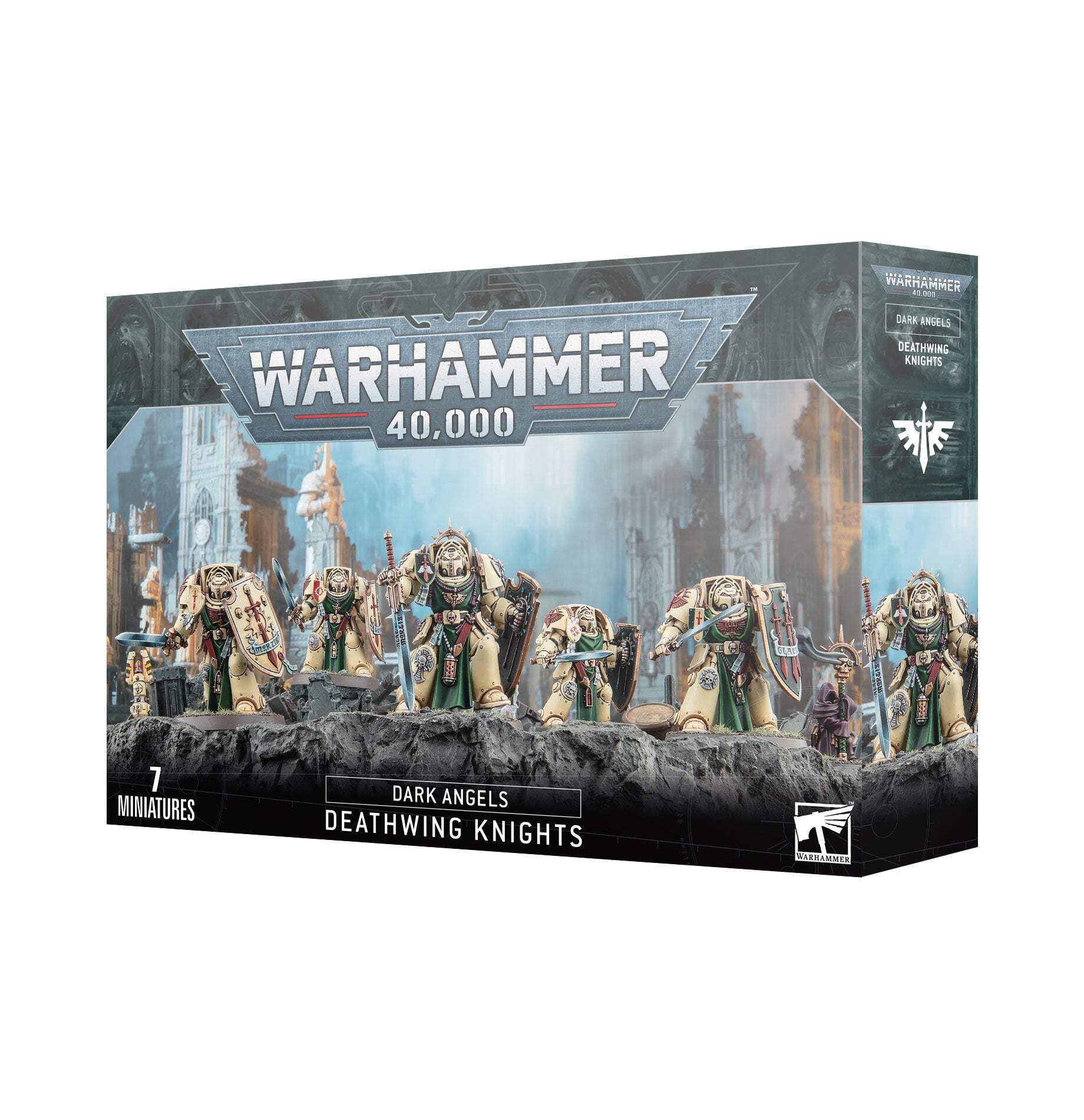 Warhammer 40,000 Dark Angels: Deathwing Knights Miniature Kit - Light Gray