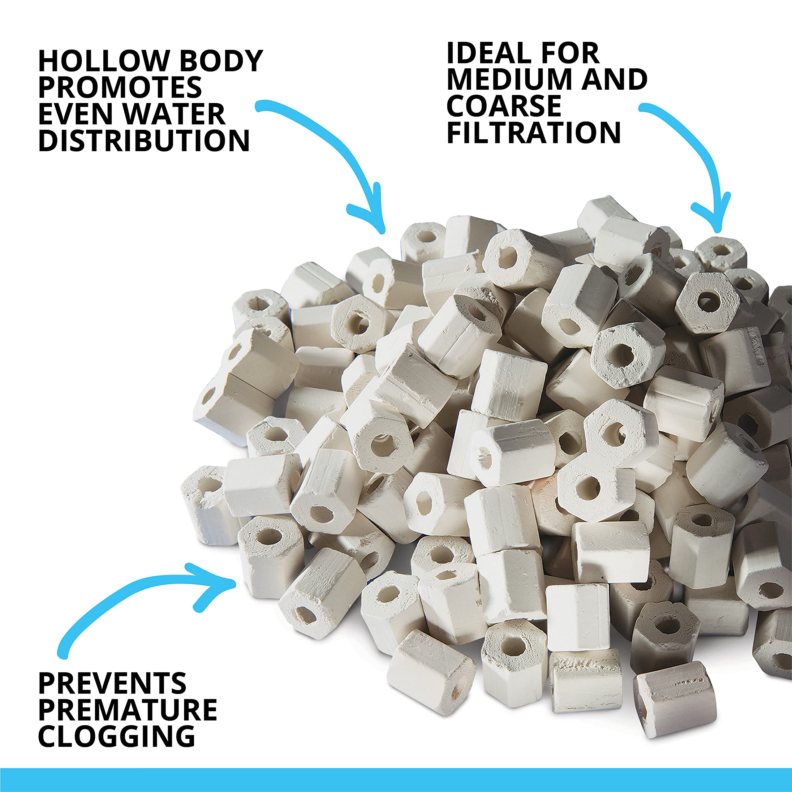 Fluval Ceramic Pre Filter Aquarium Media Rings for Fish Tanks | Model A1470
