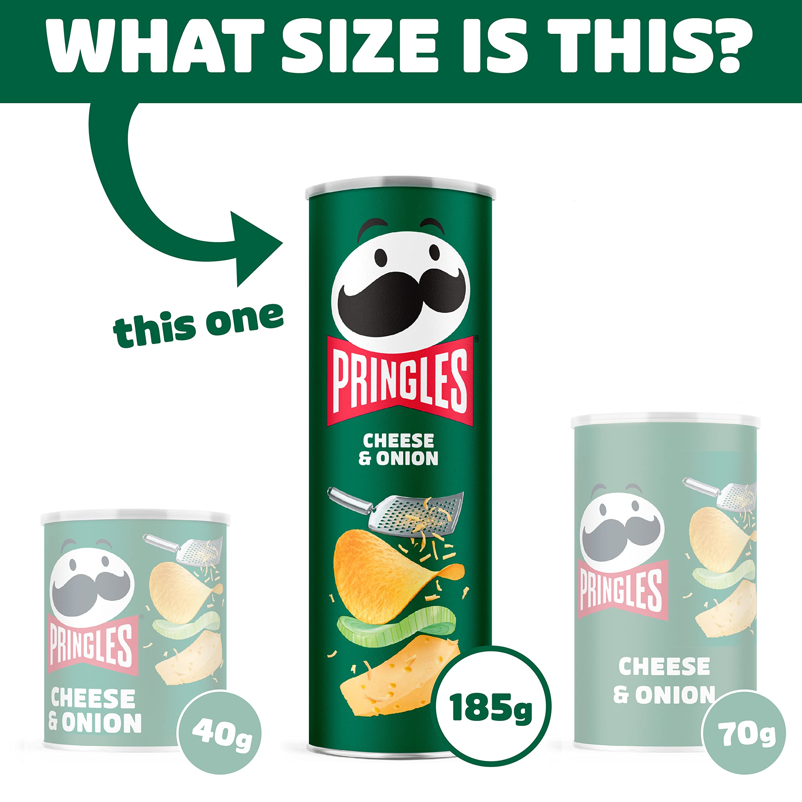 Pringles Cheese & Onion Sharing Crisps 185g (Pack of 4) 5