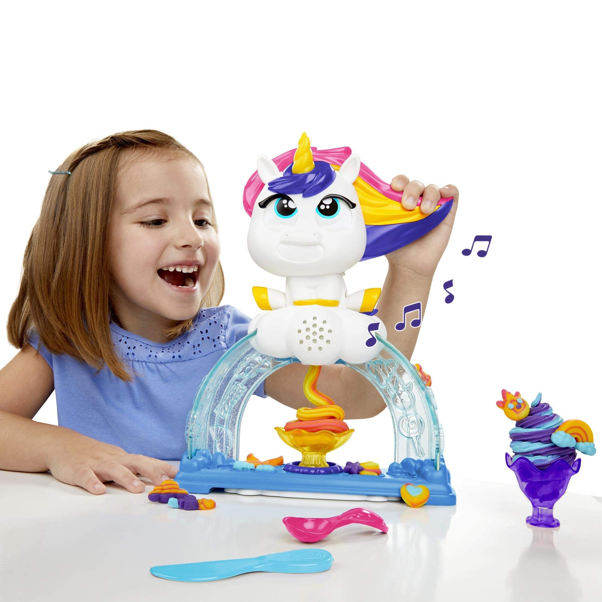 Play-Doh Tootie The Unicorn Ice Cream Set - Electronic Playset with 3 Non-Toxic Colors for Kids 3+ 6