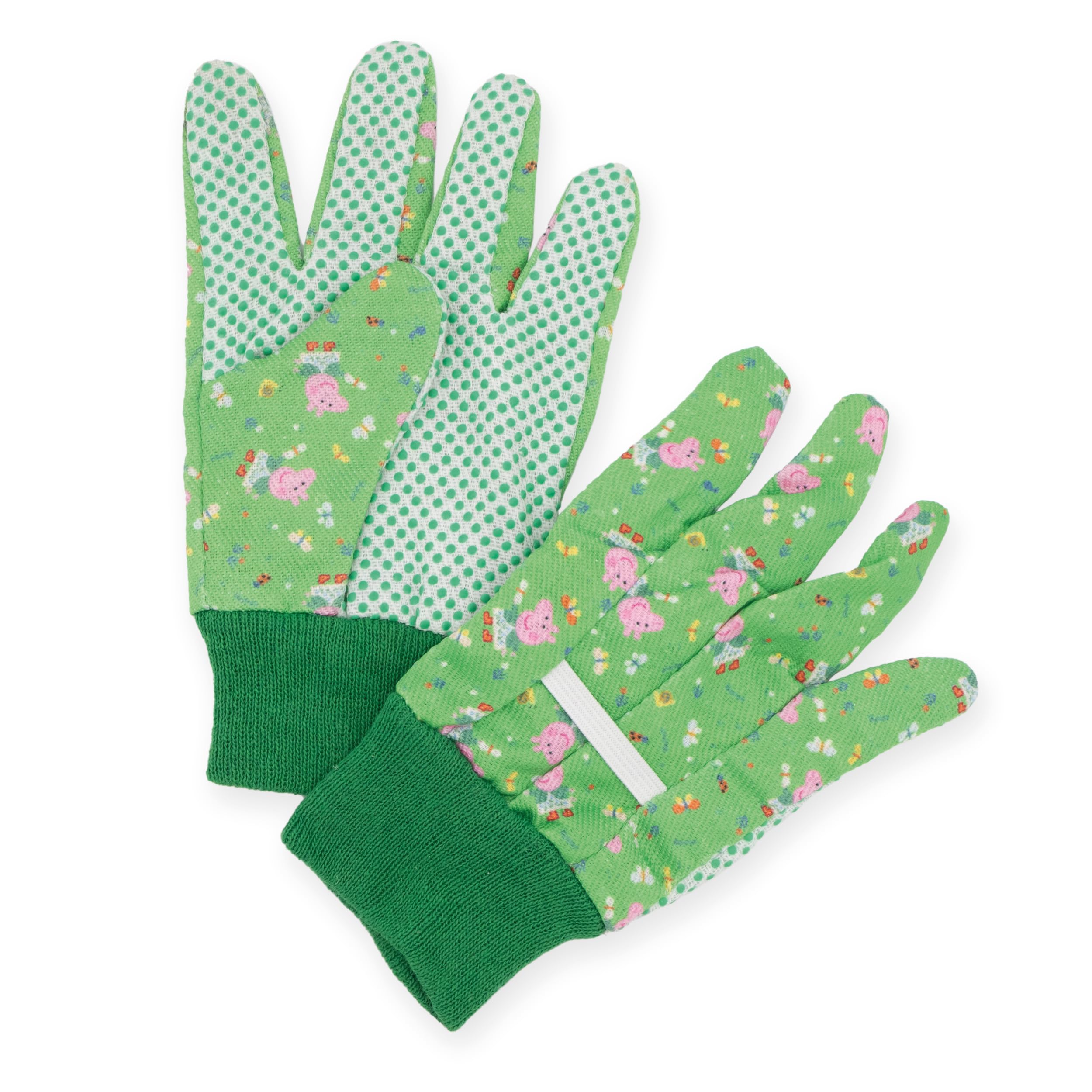 Robert Frederick Peppa Pig Children’s Gardening Set - 5-Piece Tool Set with Carry Bag | Green and Pink