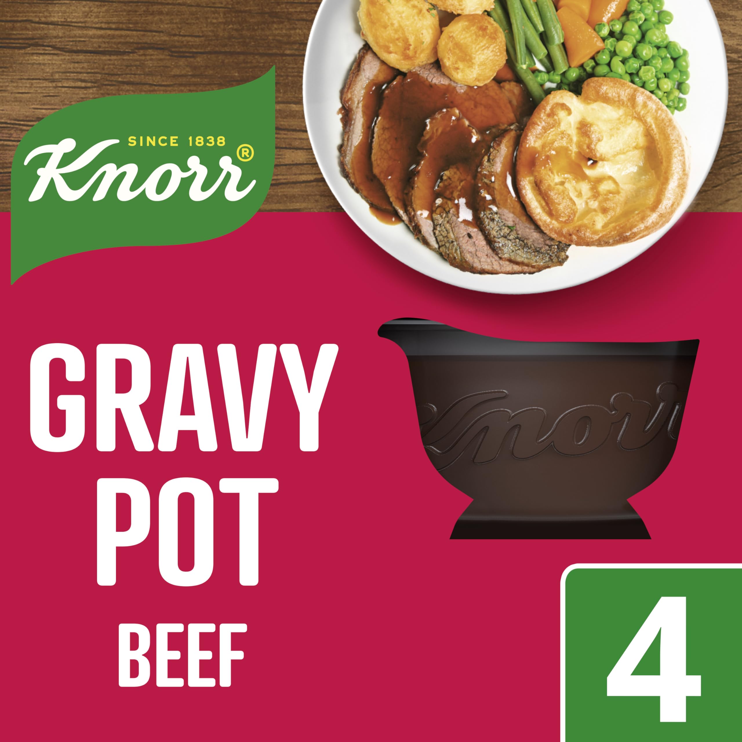 Knorr - Beef Gravy Pot 4x28g Free from Artificial Colours and Preservatives 7