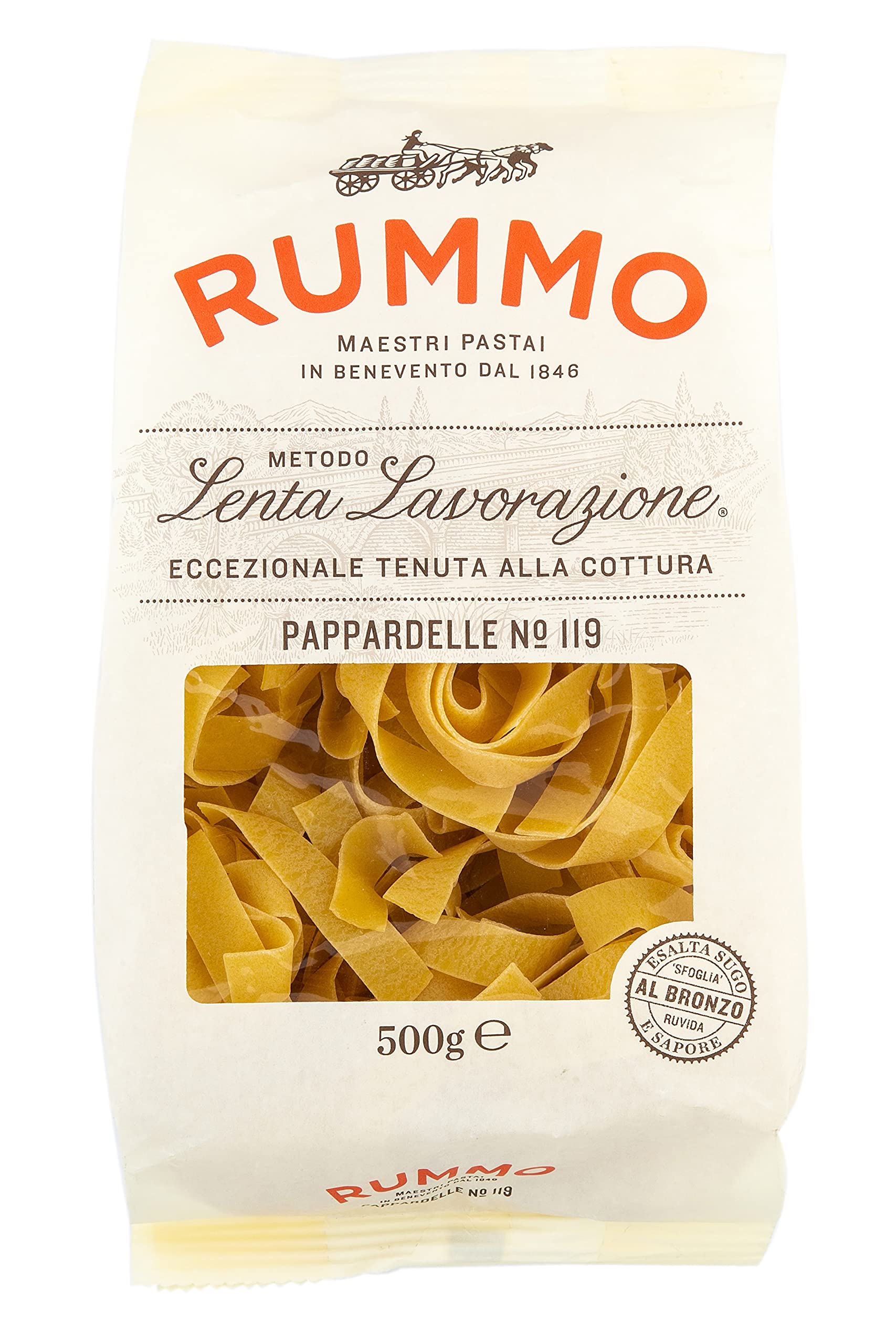 Rummo Pappardelle Pasta No.119 - Wide Italian Ribbon Pasta | 500g | Slow-Dried