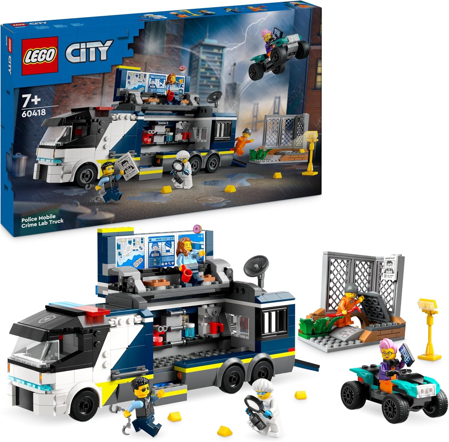 LEGO City Police Mobile Crime Lab Truck Toy Set - 674-Piece Building Kit for Kids 7+