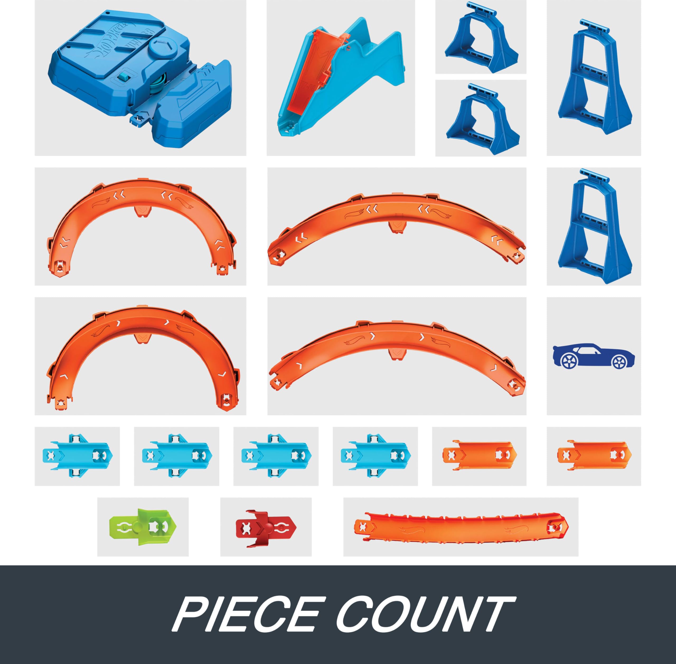 Hot Wheels Boosted Jump Speedway - Deluxe Building Set with Motorized Booster, 5+ Years 5