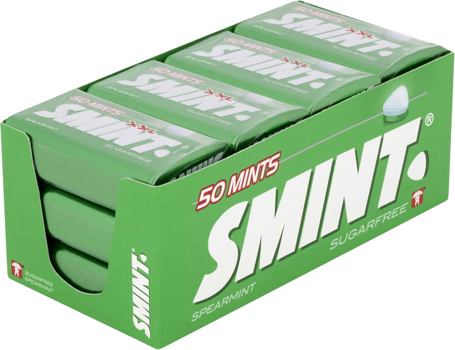 Smint - Spearmint XXL Zuckerfreie Pfefferminzbonbons (Packung mit 12 Dosen) 4