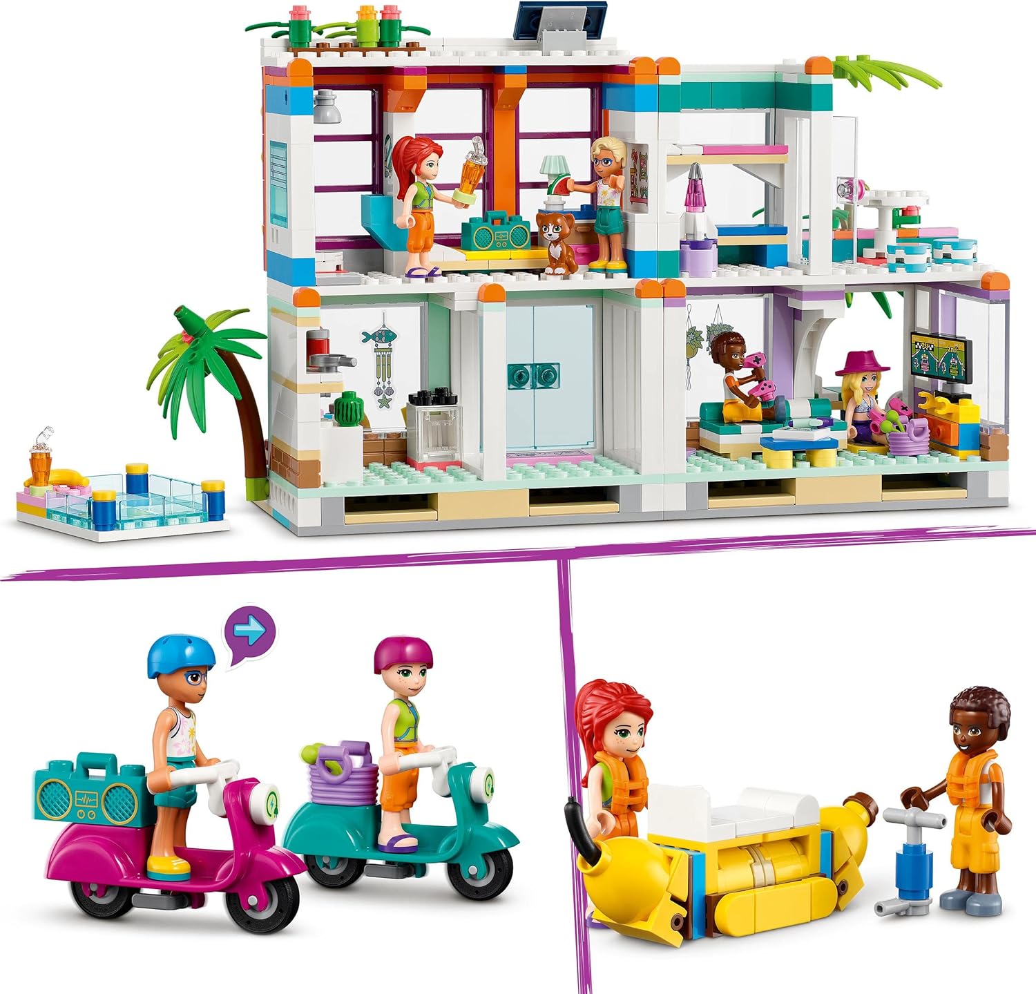 LEGO 41709 Friends Holiday Beach House Set - 686-Piece Building Playset for Ages 7+ 3