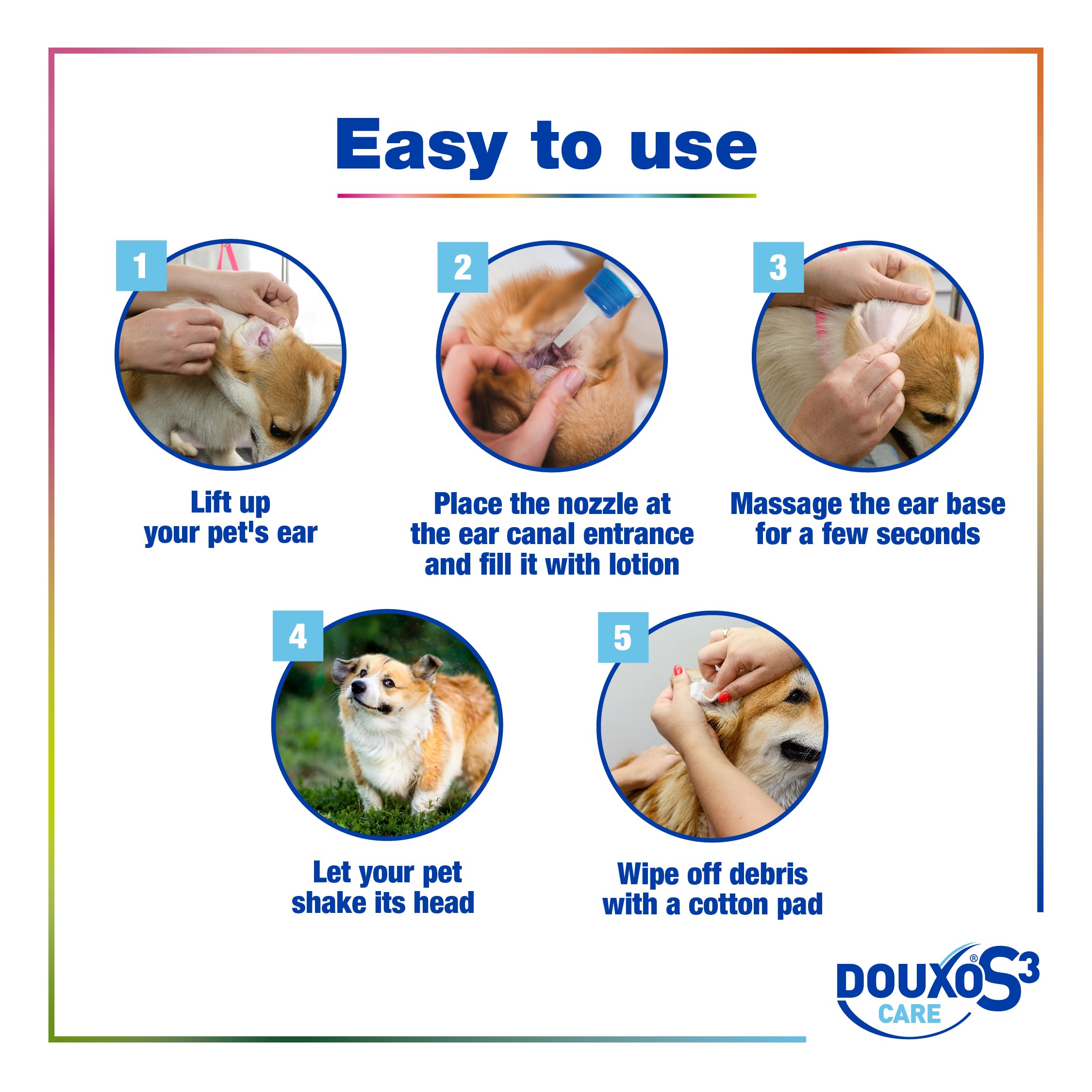 Douxo S3 CARE Ear Cleaner for Cats & Dogs - 60ml | Vet-Recommended | Ophytrium Formula 6
