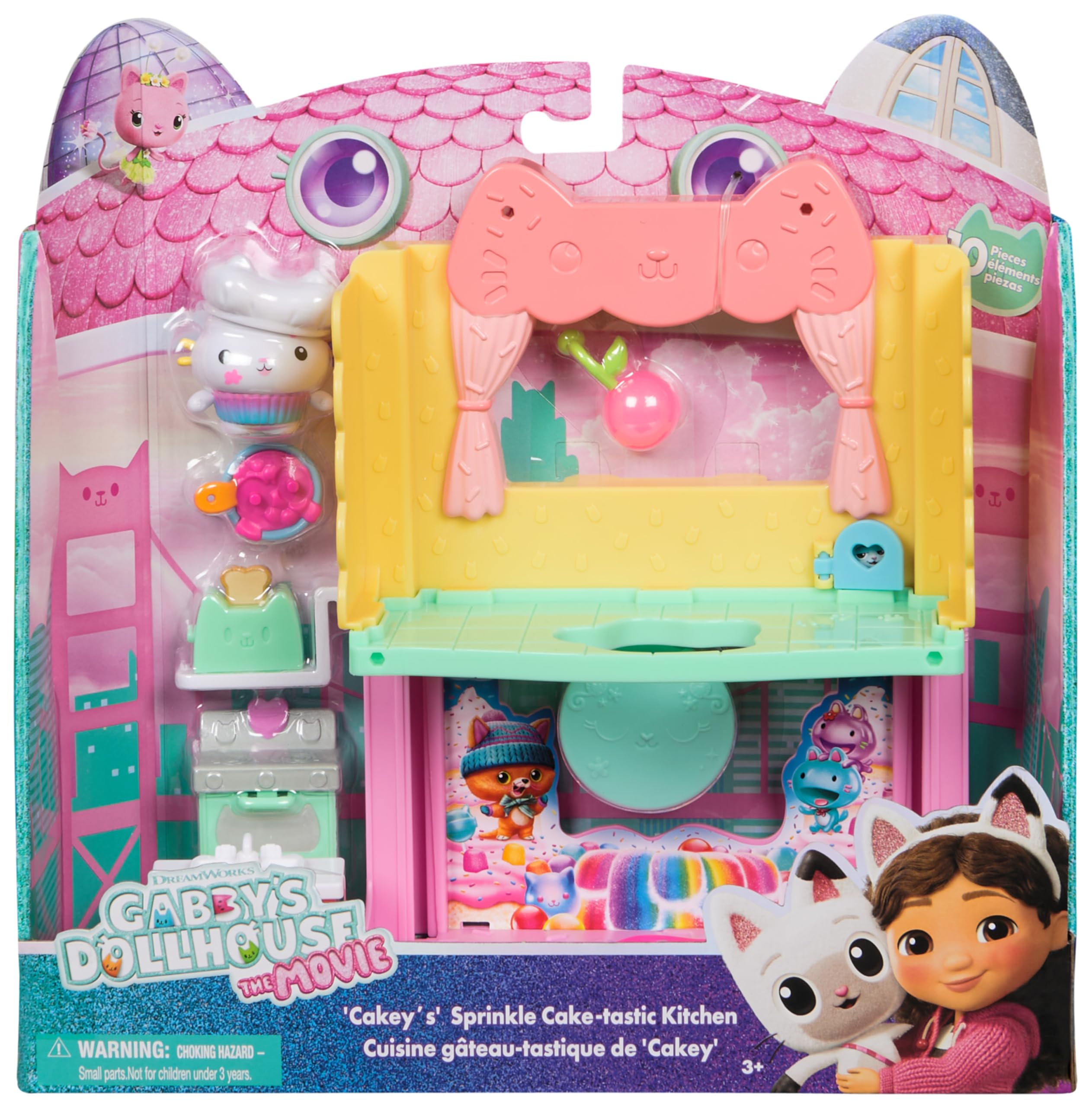 Gabby's Dollhouse: The Movie - Cakey's Sprinkle Cake-tastic Kitchen Playset 5