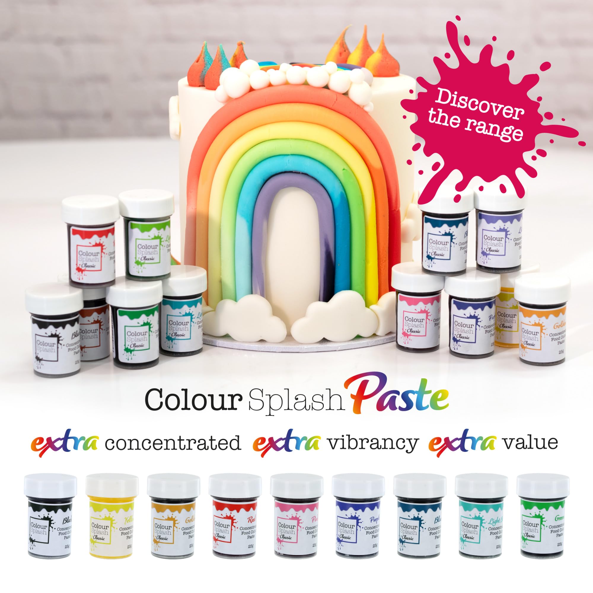 Colour Splash Concentrated Food Colouring Paste - Pink | 25g Pot | Vibrant Edible Colour for Baking 5