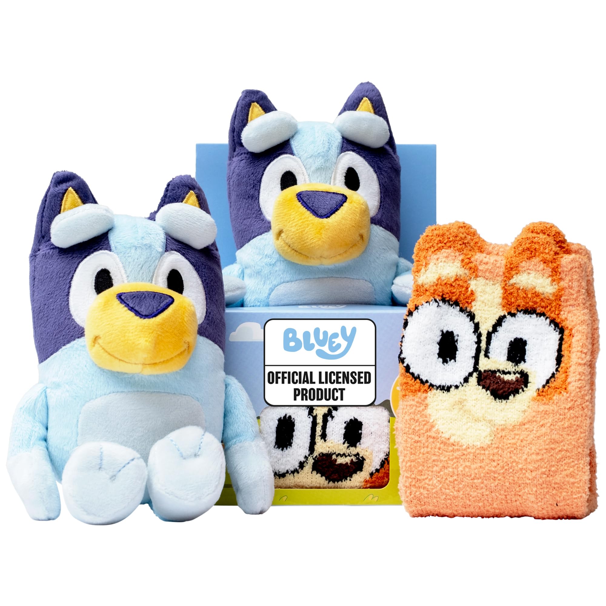 Bluey Plush Gift Set - Official Plush & Bingo Socks for Kids