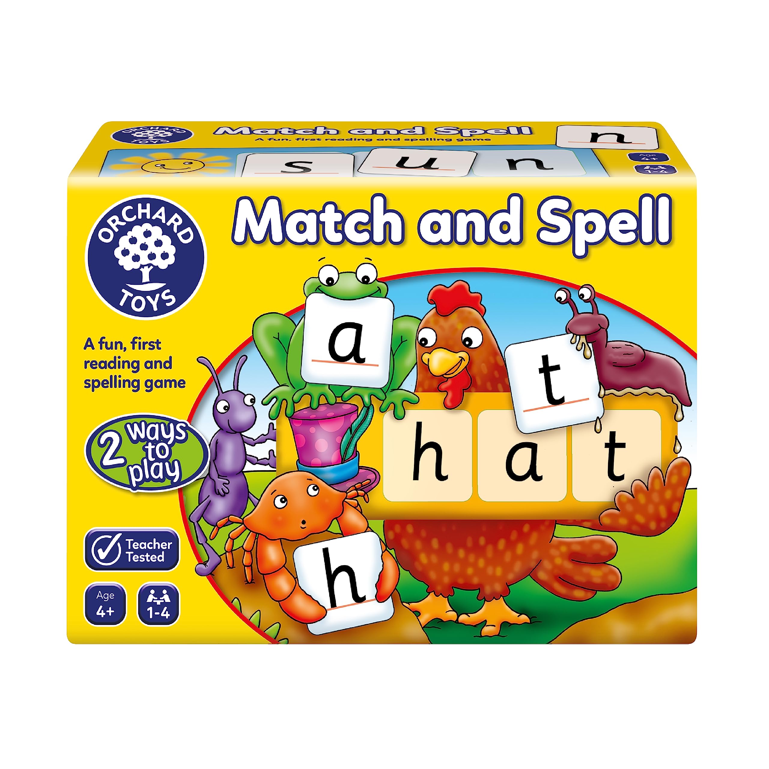 Orchard Toys Match and Spell Game - Educational Spelling Board Game for Ages 4+