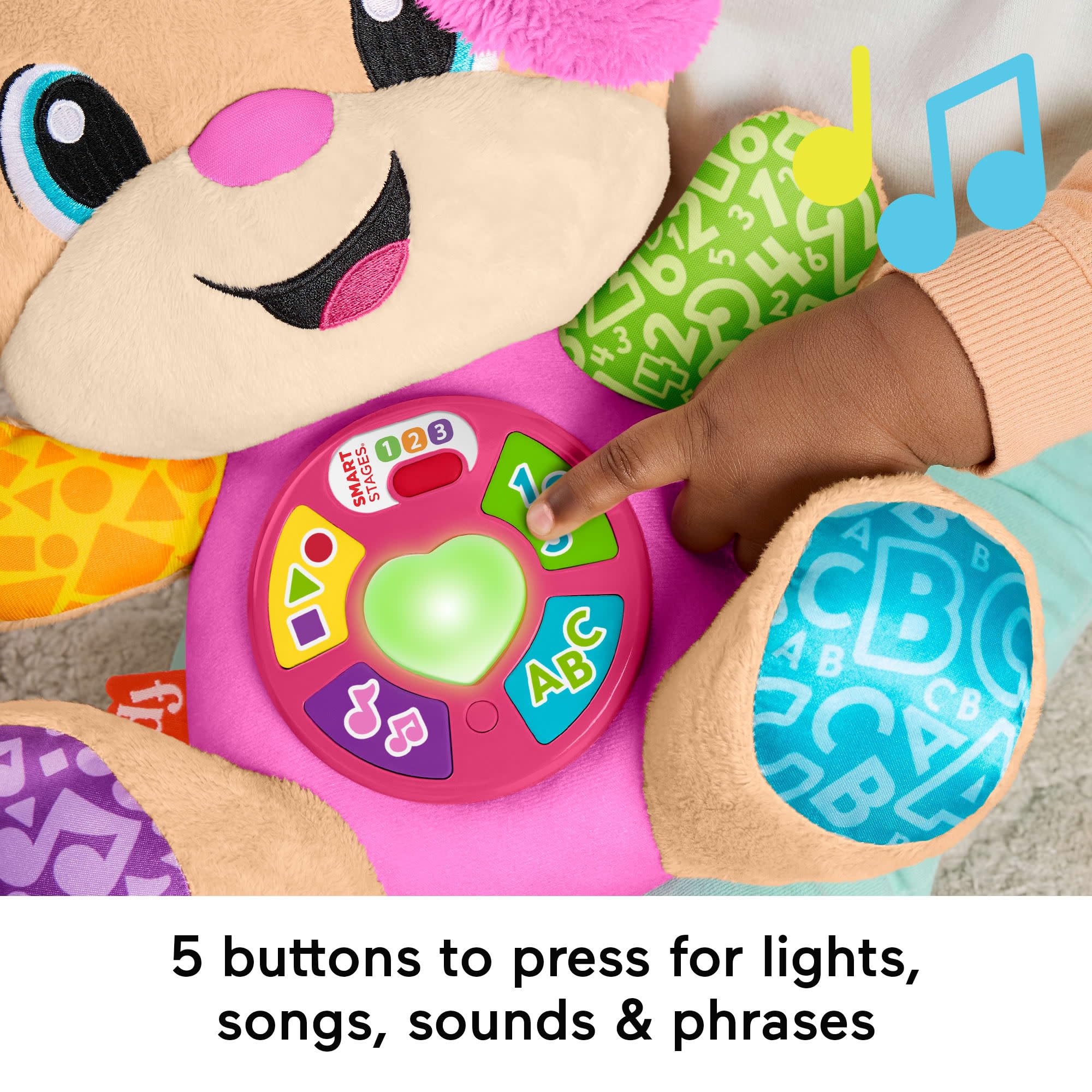 Fisher-Price Laugh & Learn Smart Stages Sis - Plush Musical Learning Toy for Babies 6M+ 6