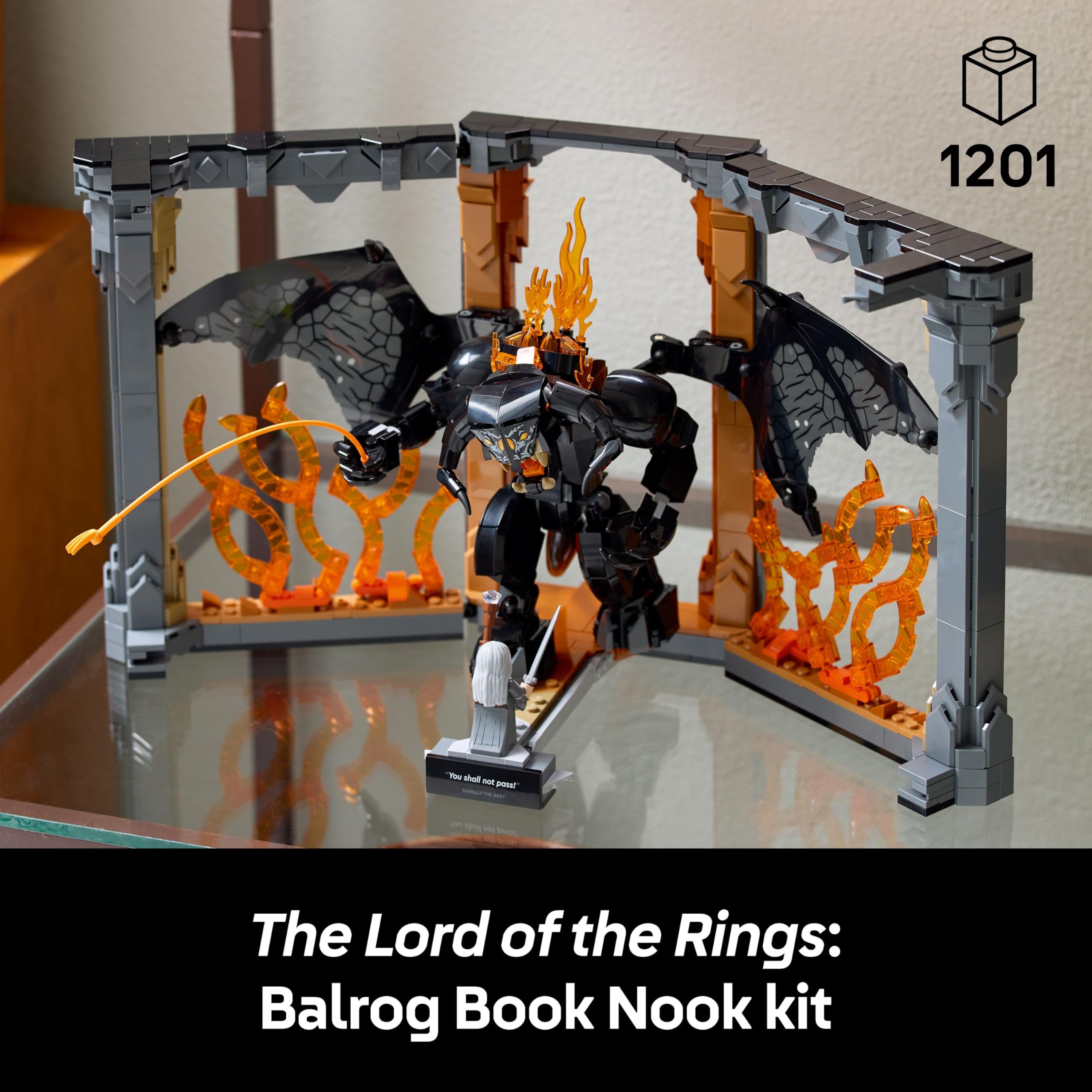 LEGO Icons The Lord of the Rings: Balrog Book Nook - Building Set for Adults 7