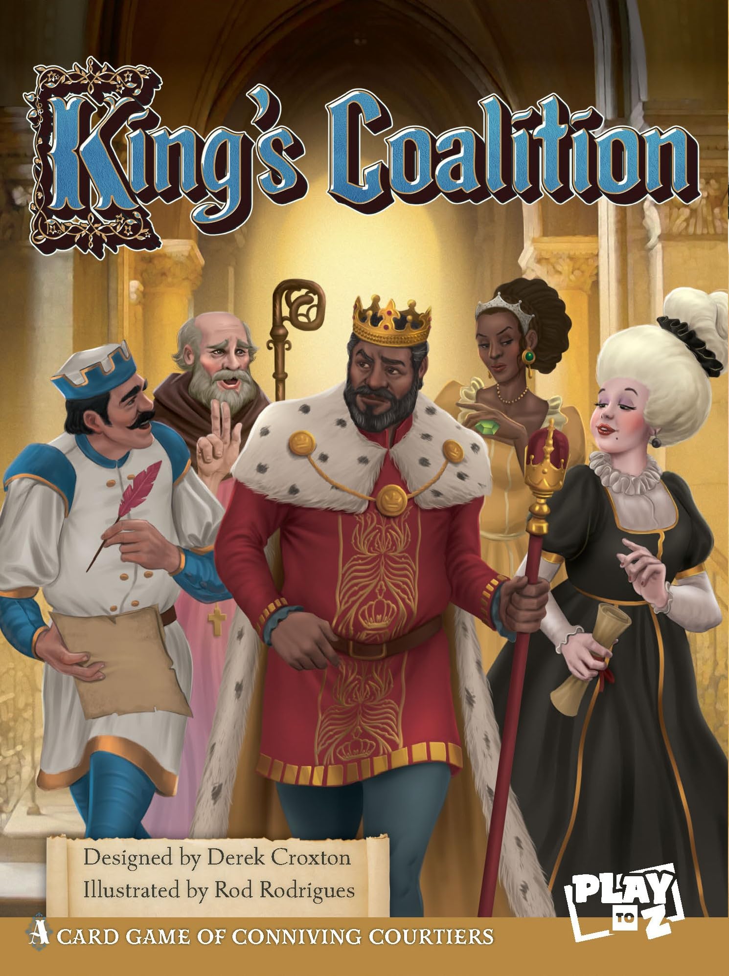 Spielen Sie das Strategie-Kartenspiel „To Z Kings Coalition Royal Court“