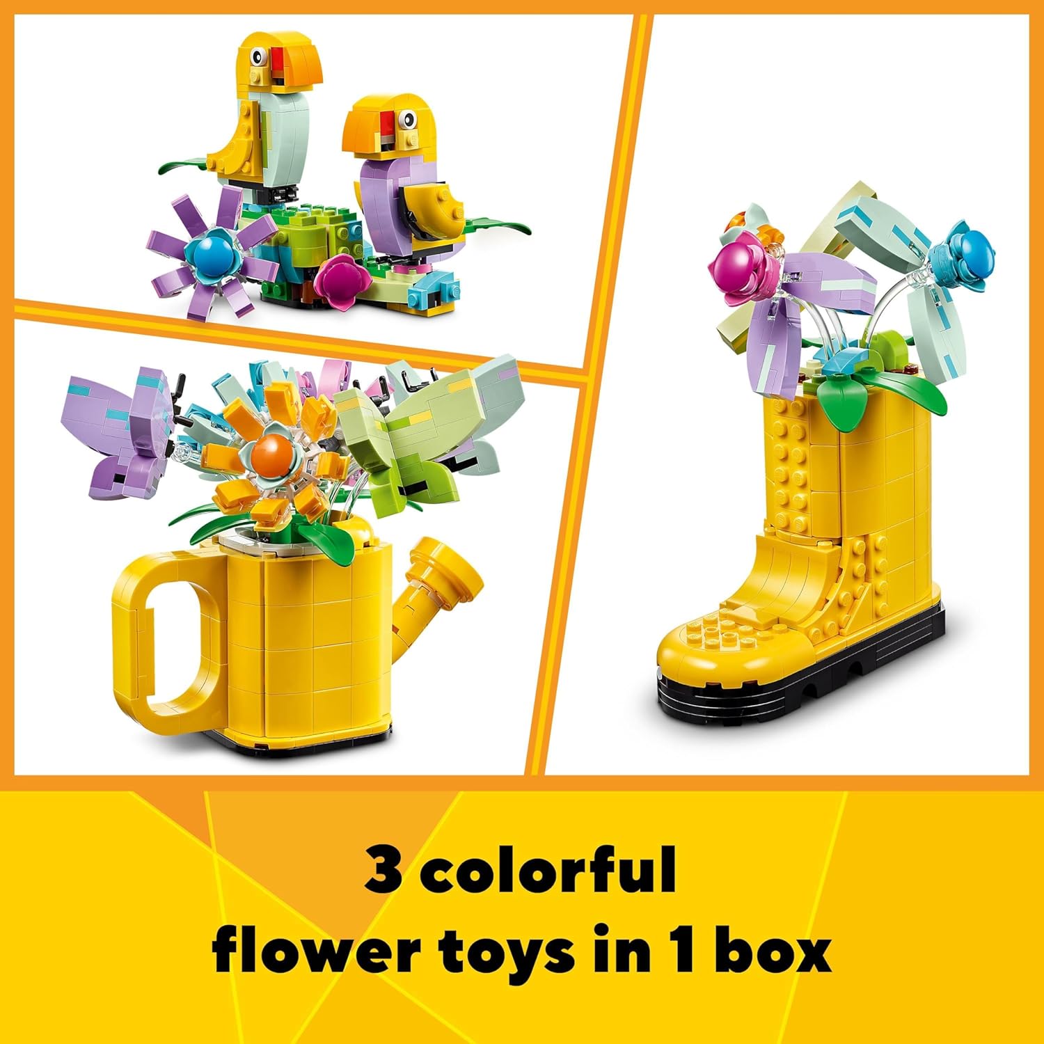 LEGO Creator 3in1 Flowers in Watering Can - Building Set for Kids 8+ 7