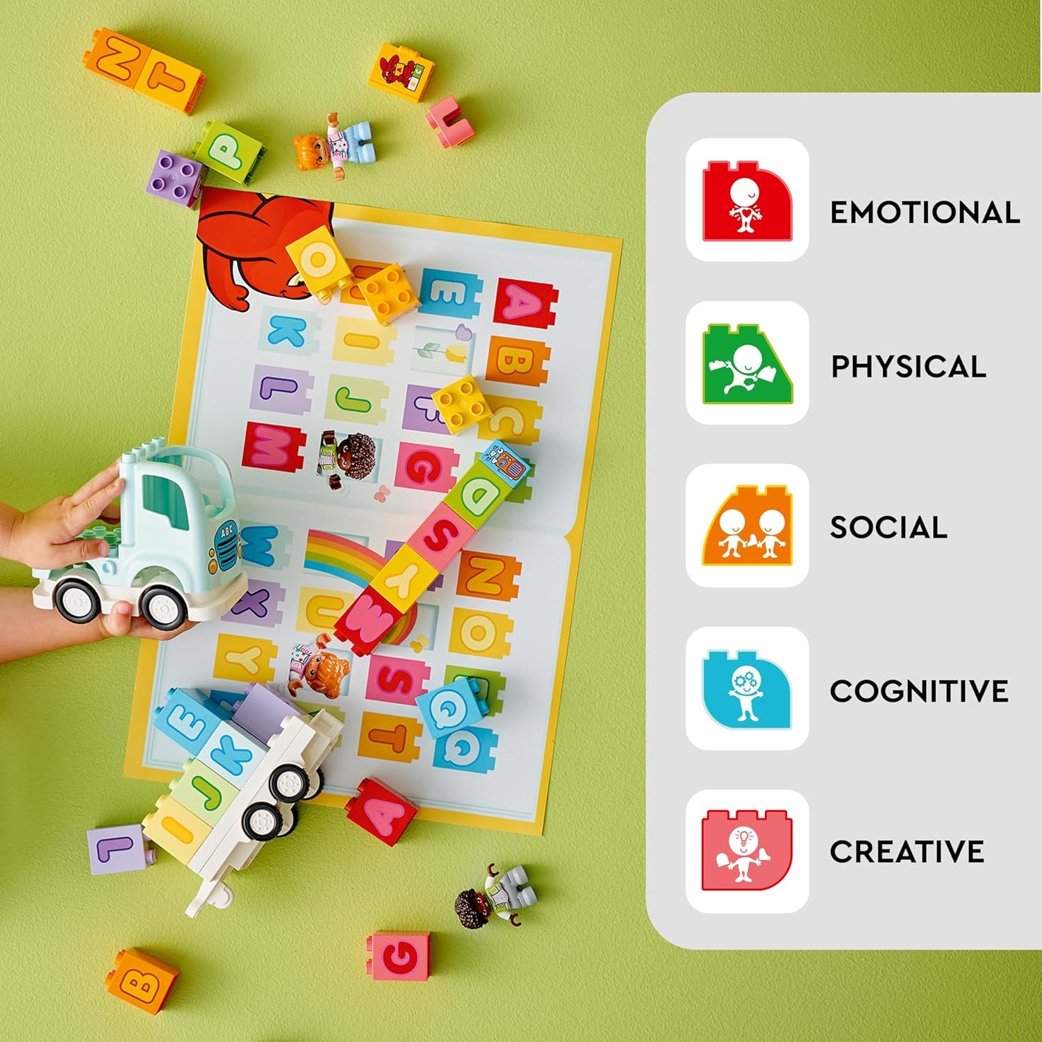 LEGO DUPLO Town Alphabet Truck Toy - Educational Building Playset for Toddlers 2+ 6