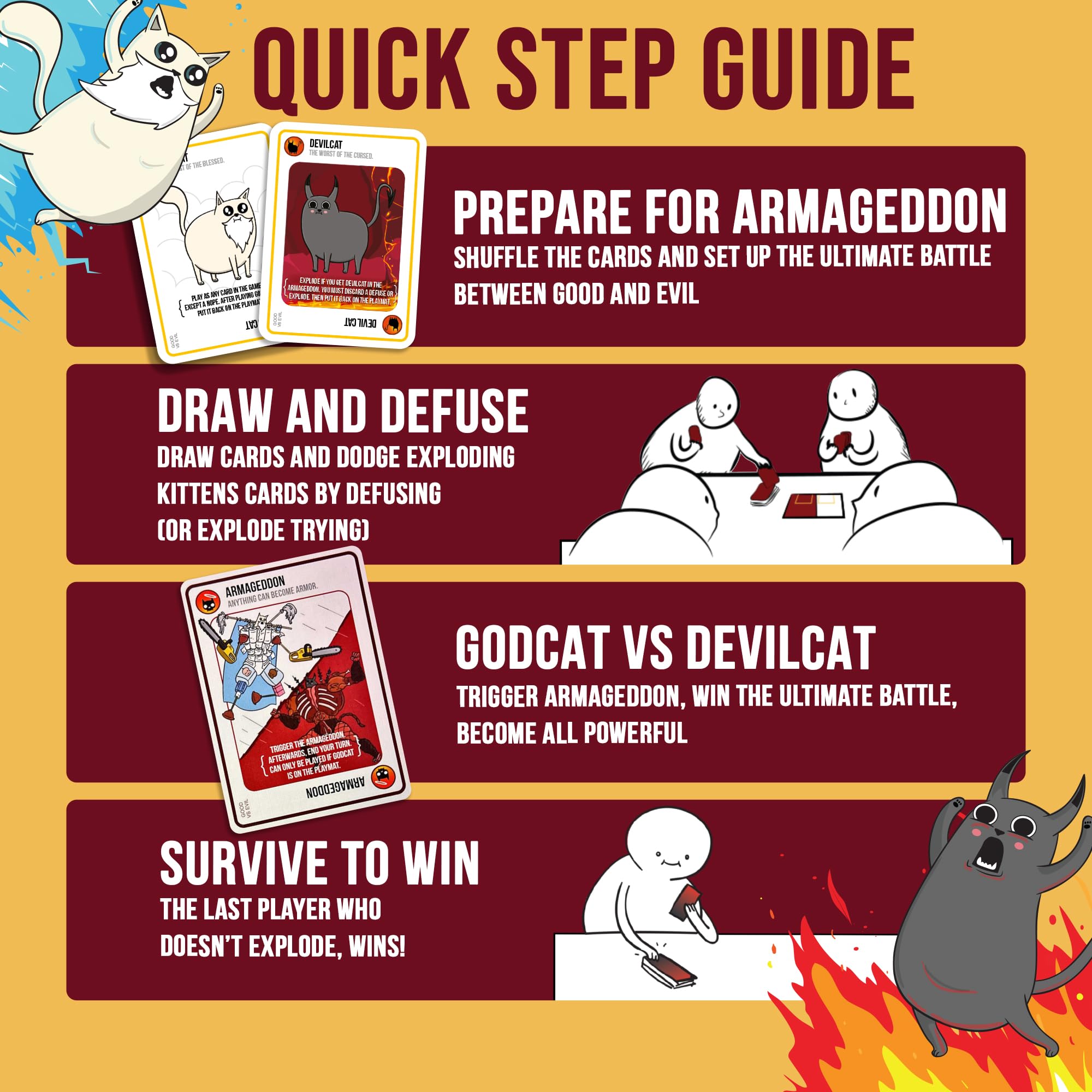 Exploding Kittens Gut gegen Böse Kartenspiel – 2–5 Spieler – Ab 7 Jahren – Inspiriert von der Netflix-Show 7