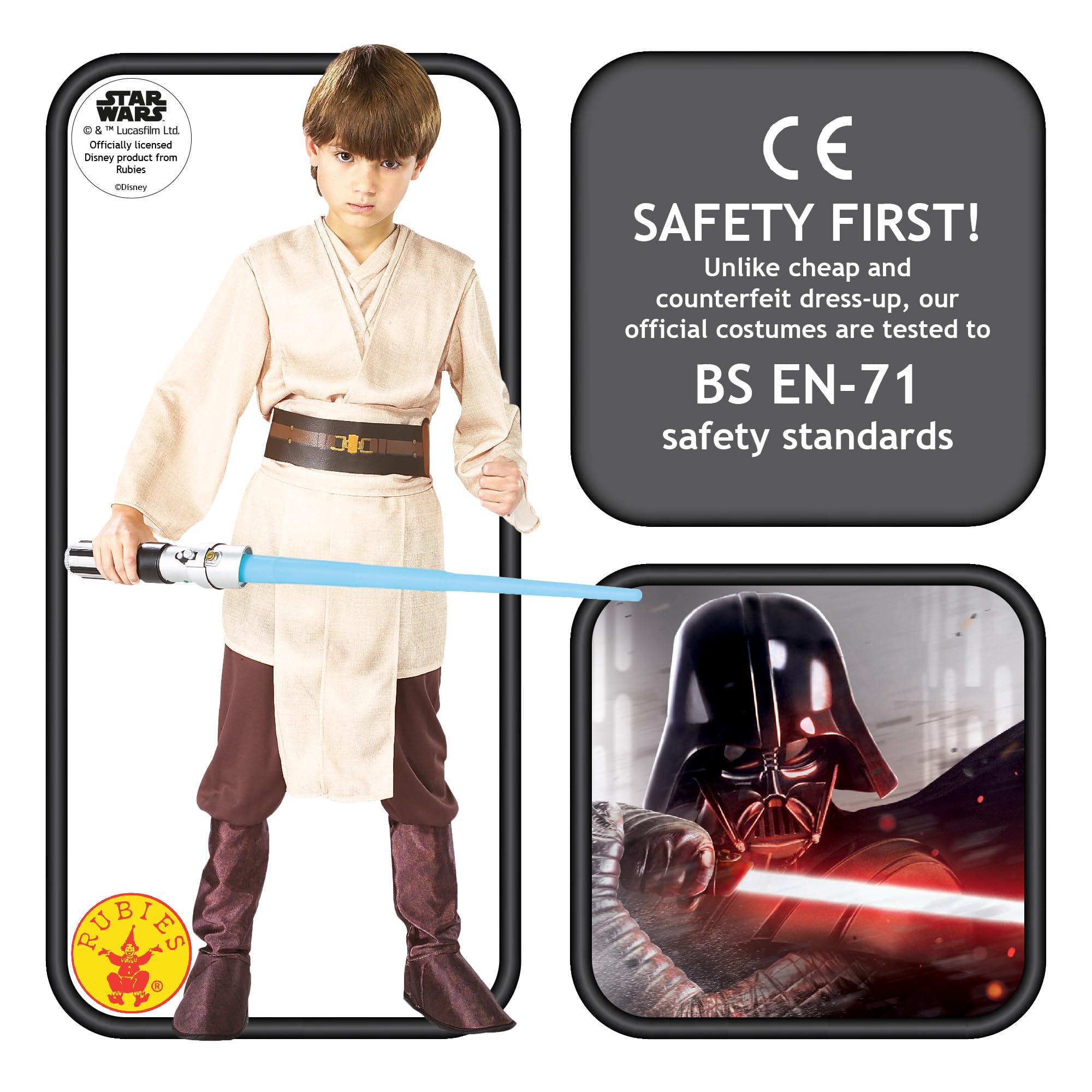 Disney Star Wars Jedi Deluxe Costume - Tunic, Trousers & Belt for Kids 6