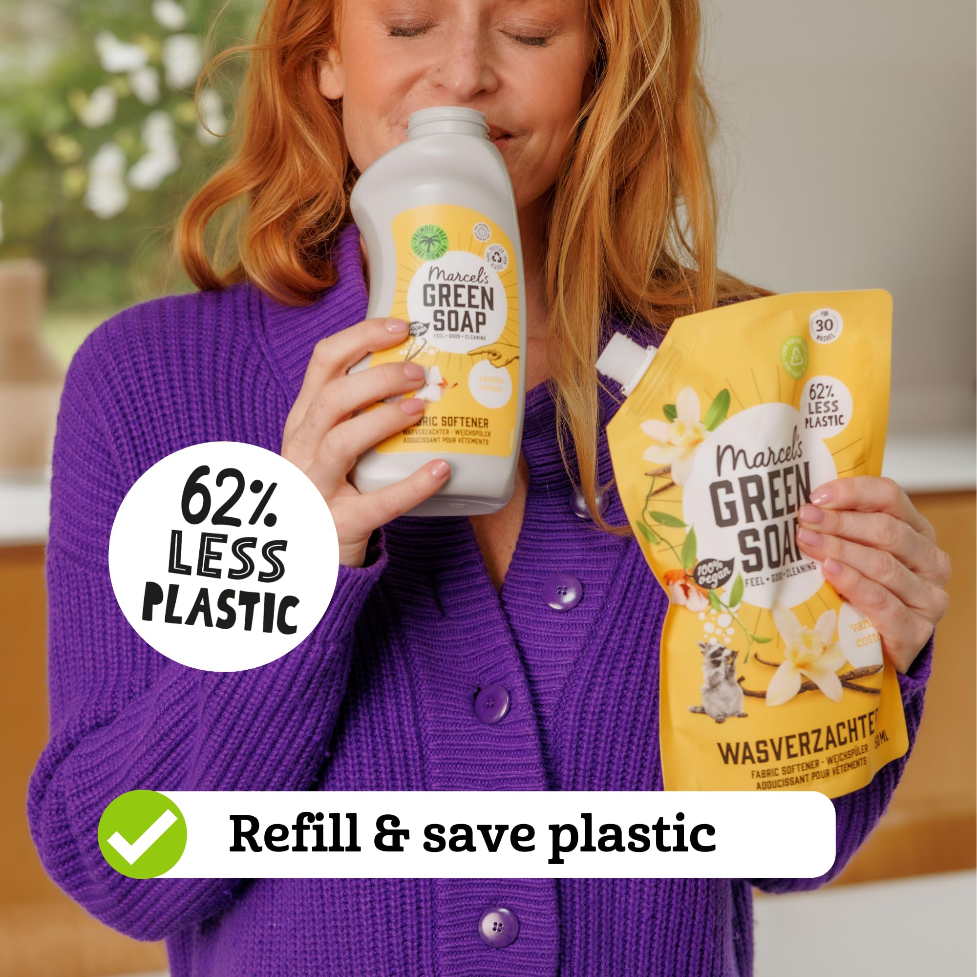 Marcel's Green Soap - Vanilla & Cotton Fabric Conditioner (900ml) 7