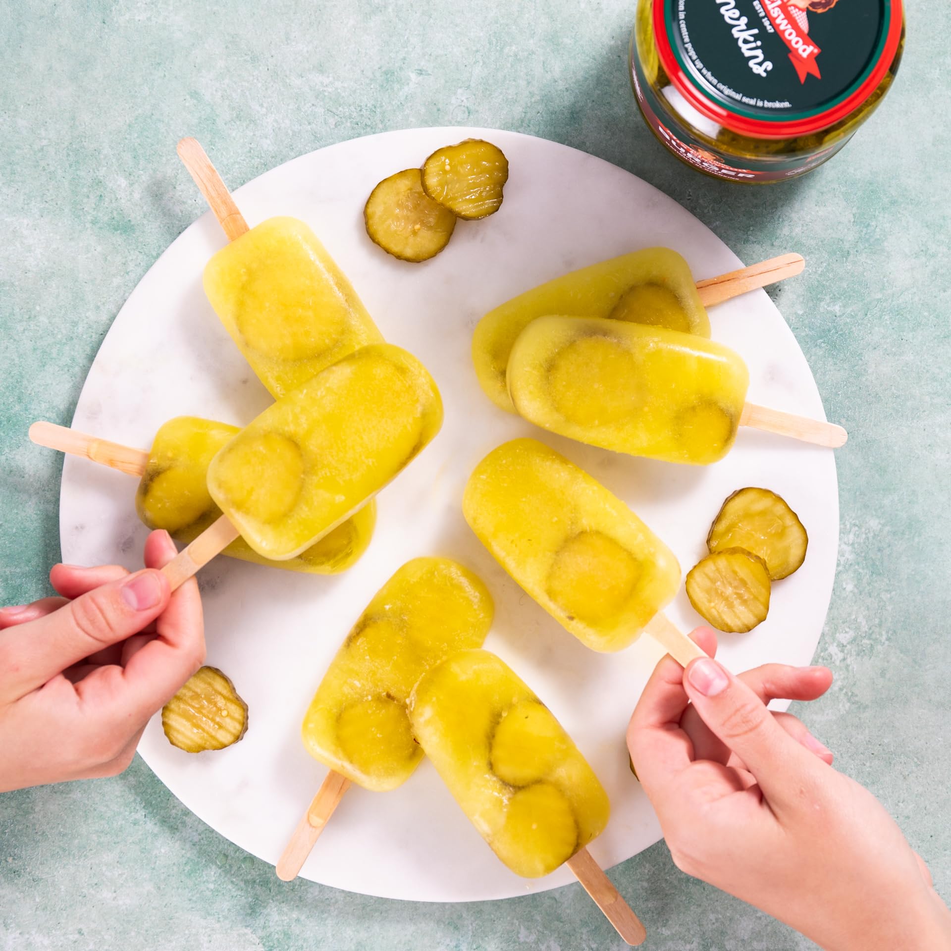 Mrs Elswood Burger Gherkins - Pickled Cucumbers in Sweet & Tangy Brine, 670g Jar 3