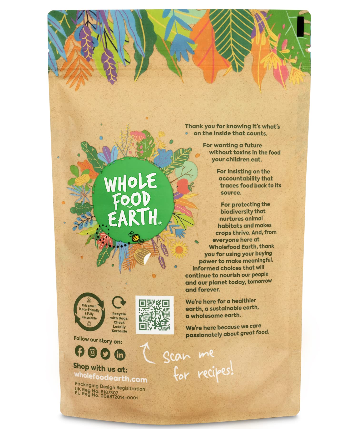 Wholefood Earth 100% Rice Flour - GMO Free, Vegan Baking Ingredient | 500g 3