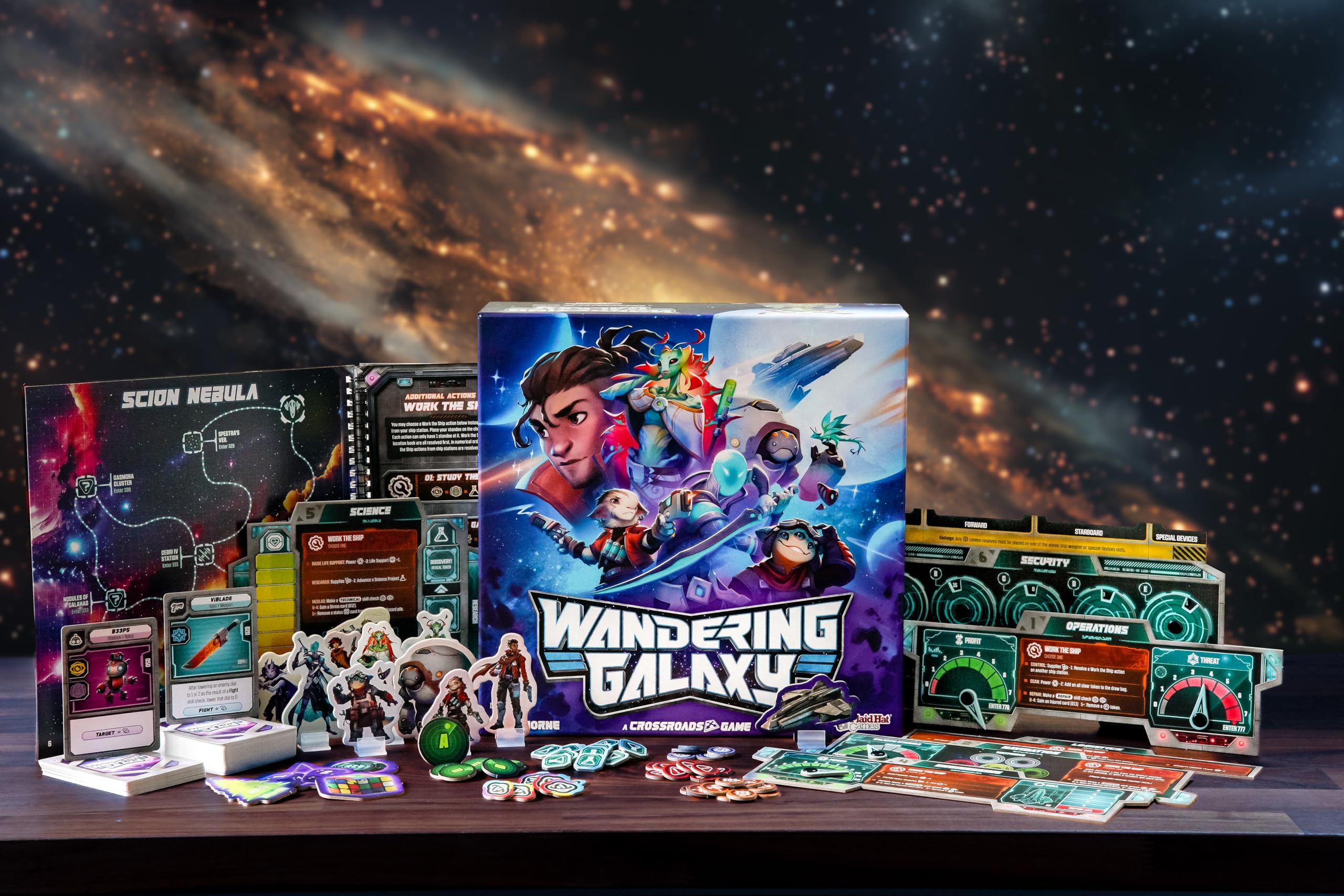 Plaid Hat Games Wandering Galaxy - A Crossroads Game Board Game 5