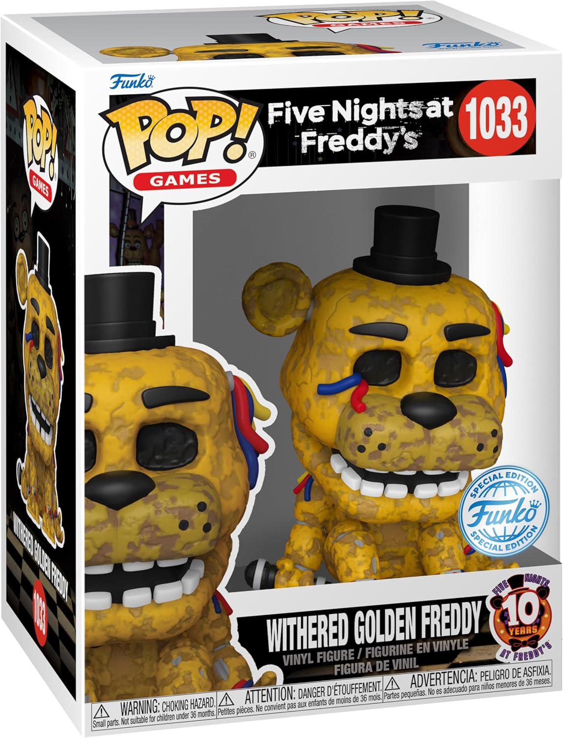 Funko Pop! Games: Five Nights at Freddy's - Withered Golden Freddy Vinyl Figure