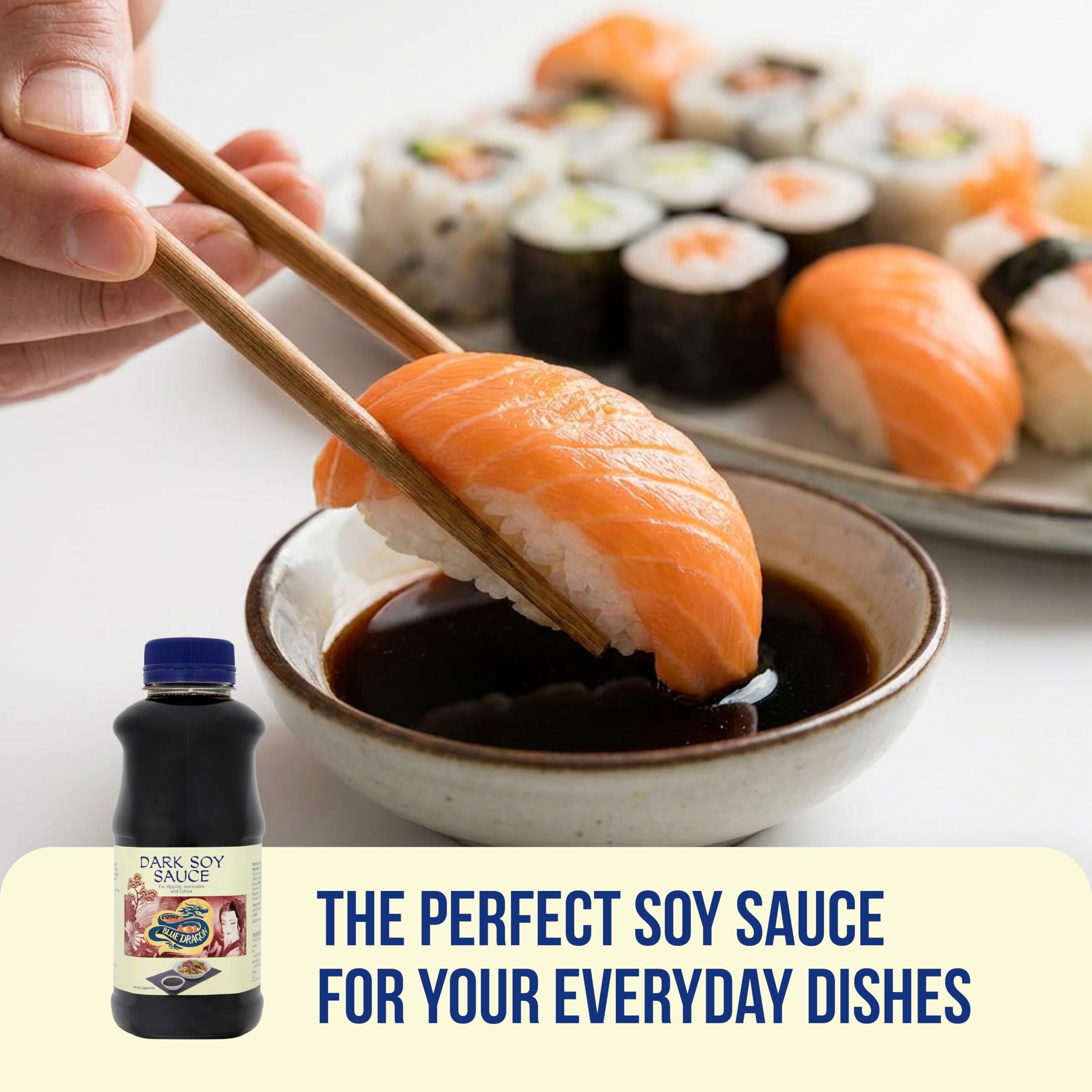 Blue Dragon Dark Soy Sauce - Authentic Rich Flavour | 1 Litre Bulk Size