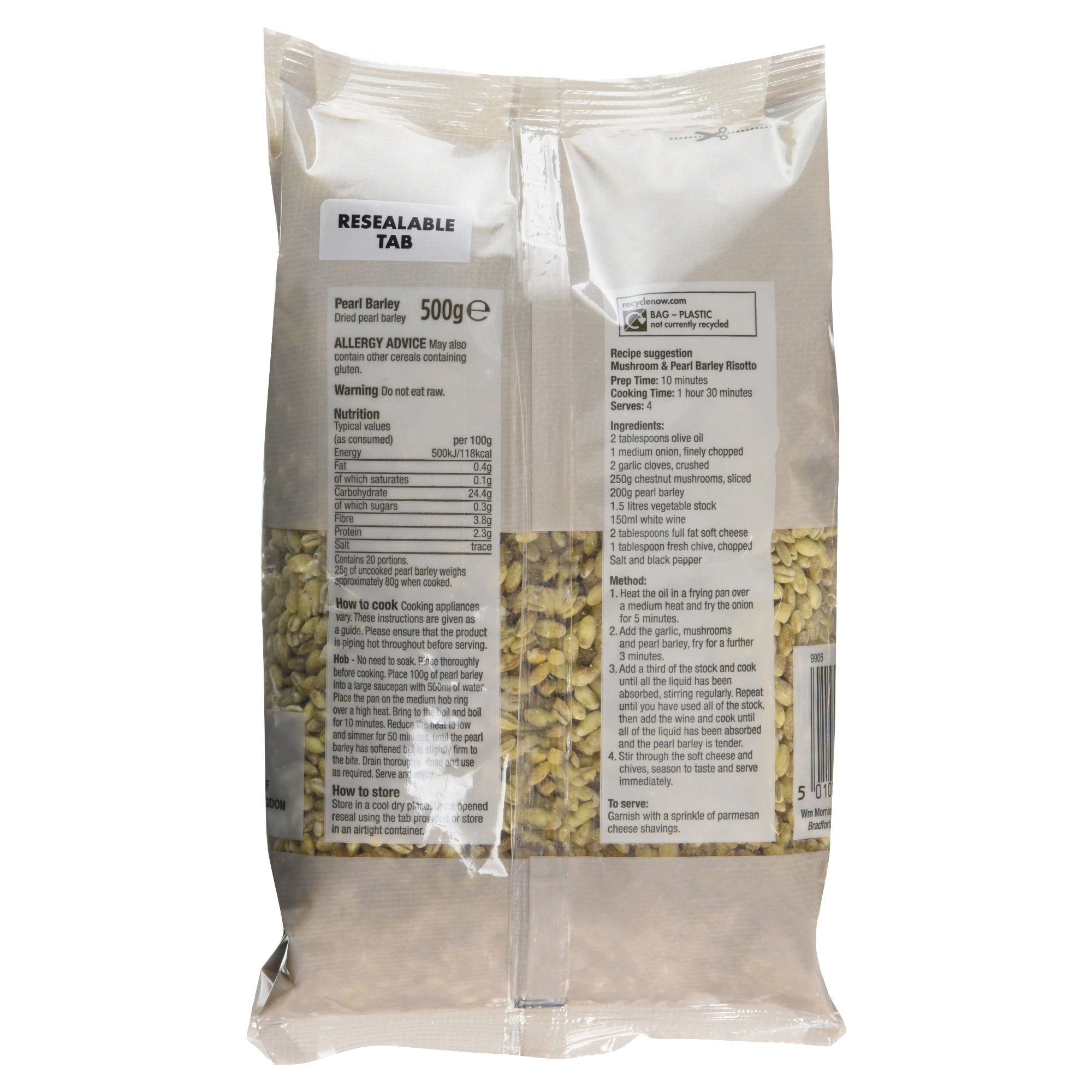 Morrisons Wholefoods Pearl Barley, 500g