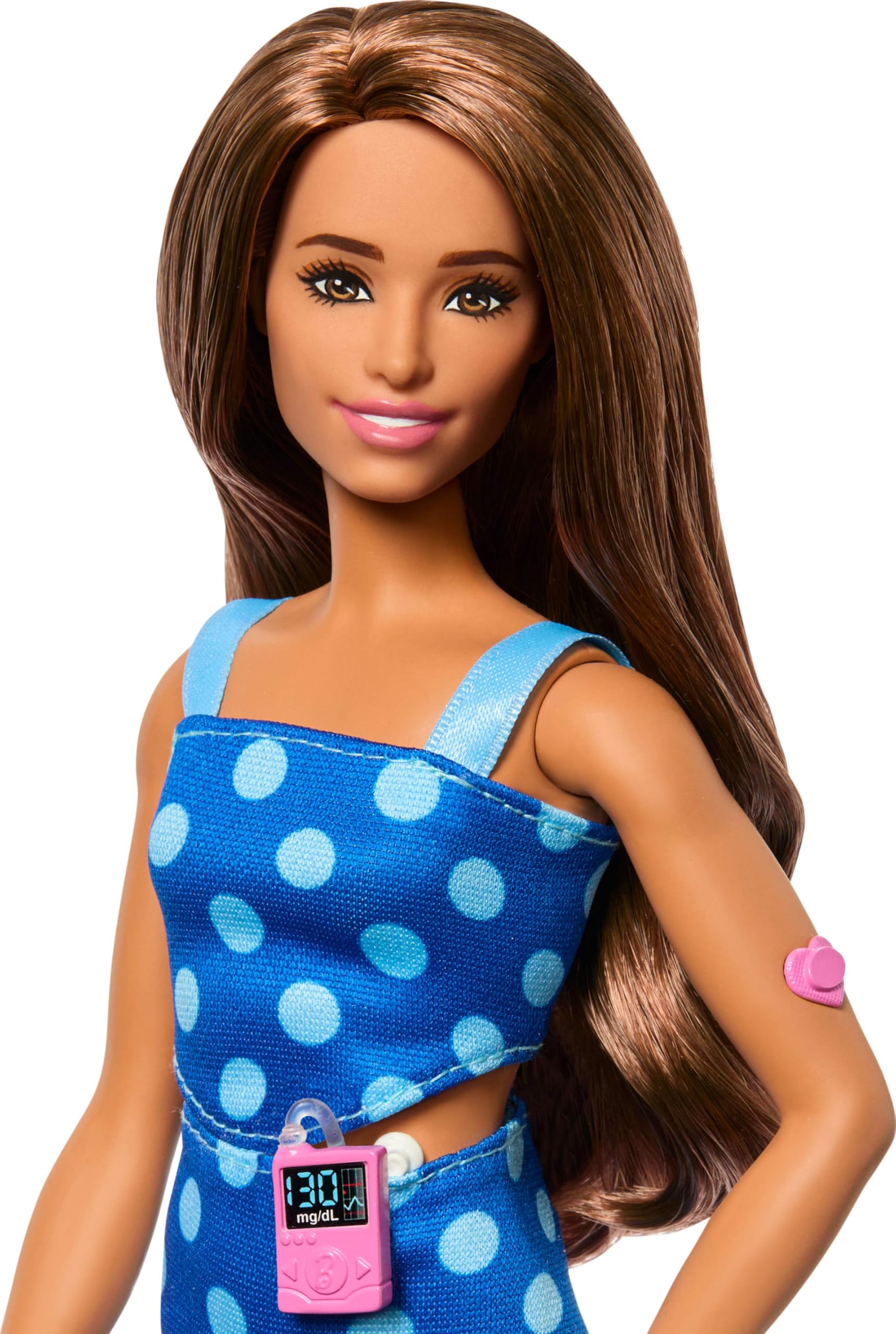 Barbie Fashionistas Doll #242 - First Doll with Type 1 Diabetes, Polka Dot Outfit & Medical Devices 4