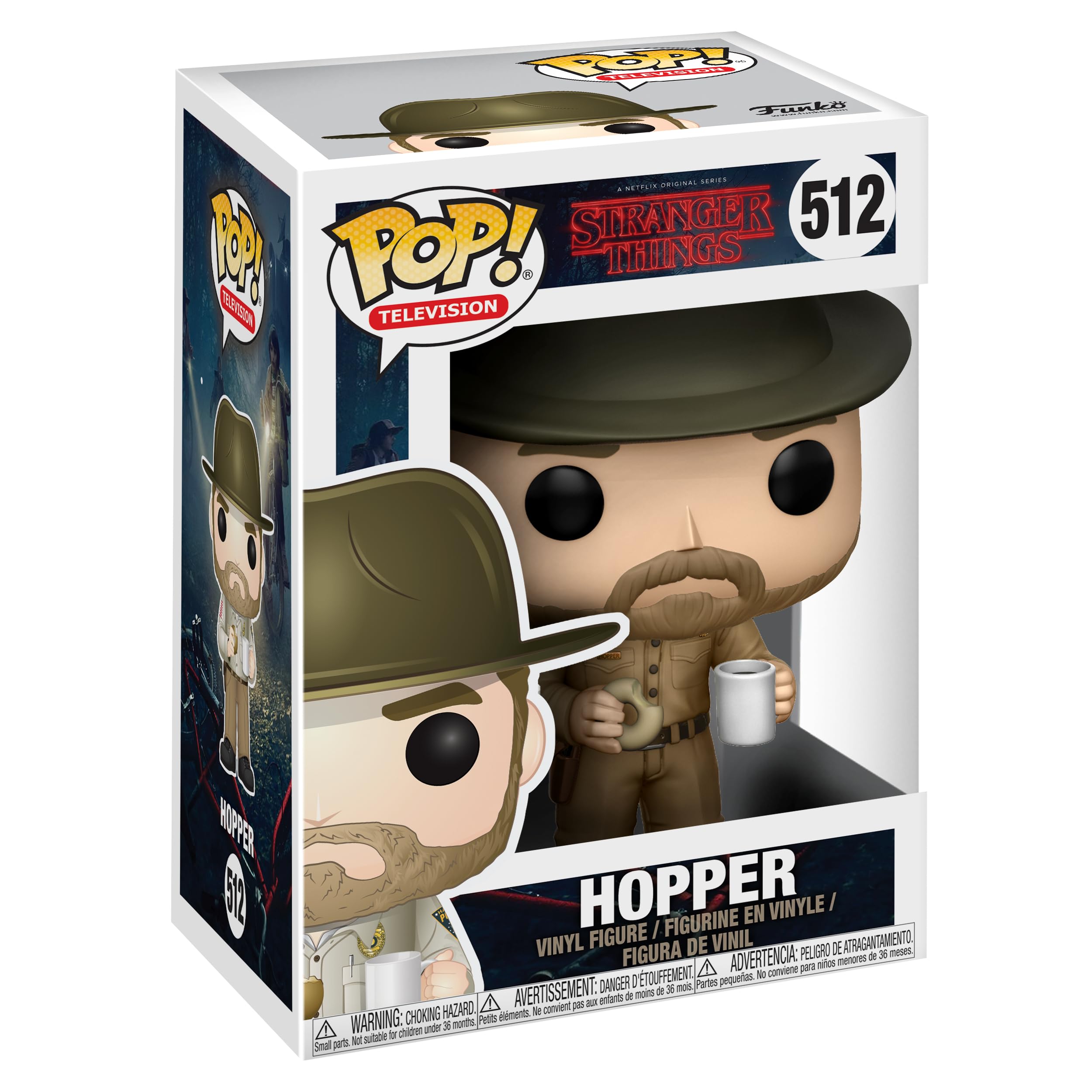 Funko Pop! Television: Stranger Things - Jim Hopper with Donut Vinyl Figure (14425)