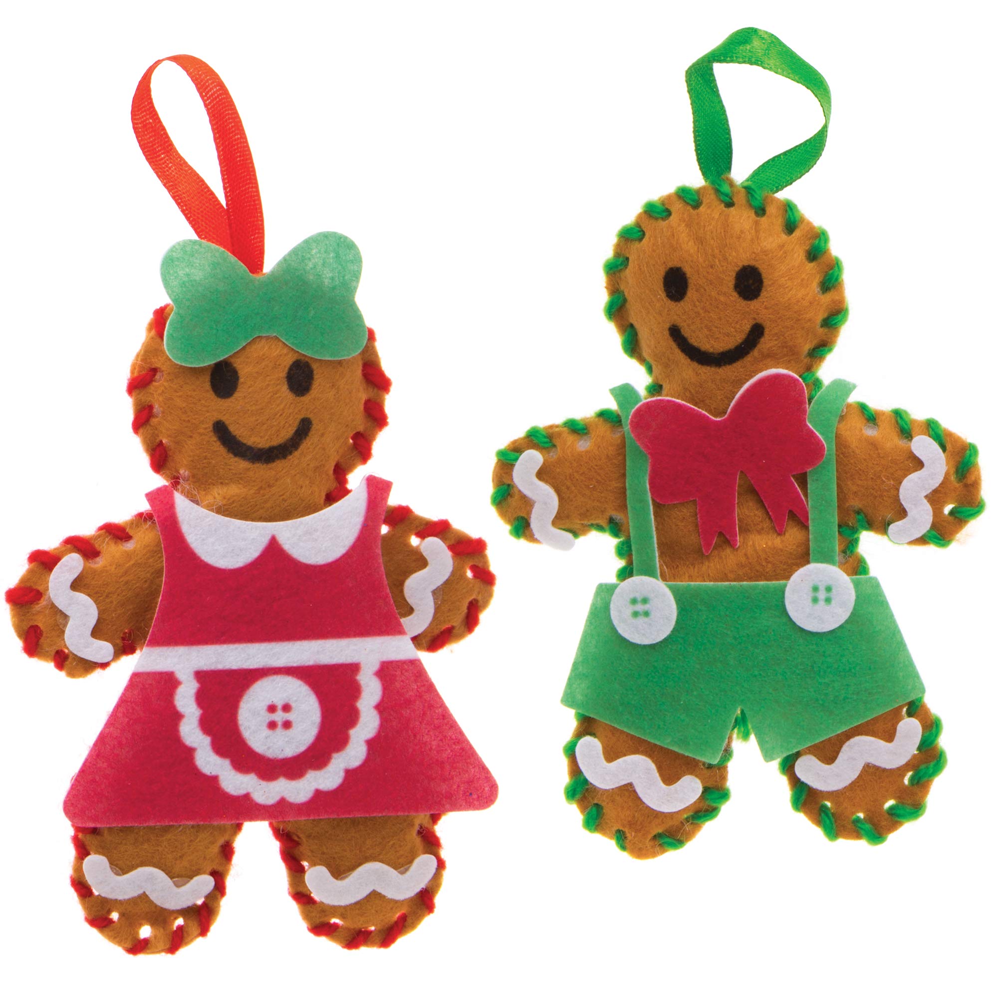 Baker Ross Gingerbread Decoration Sewing Kits - Christmas Craft for Kids Ages 3+ 12