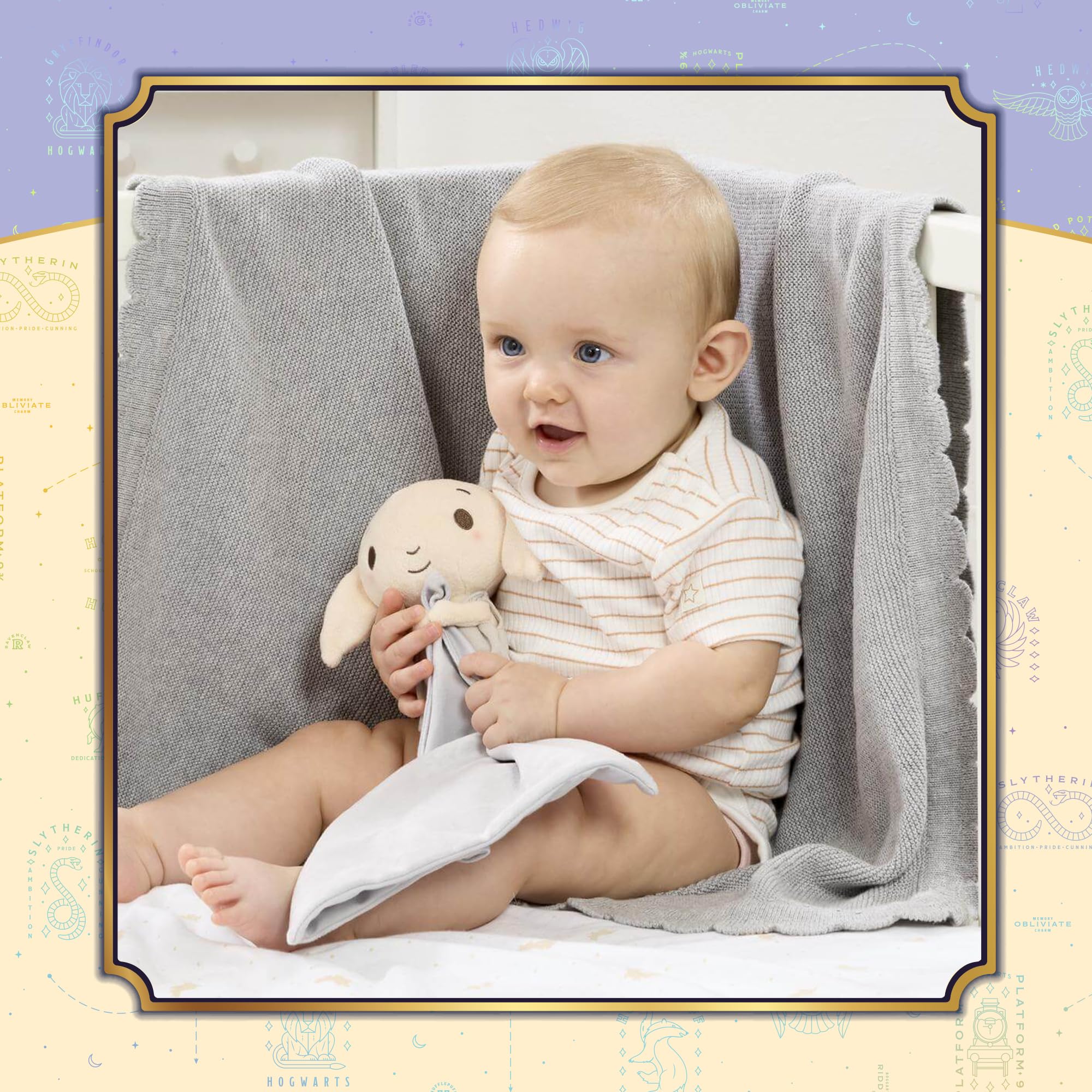 Rainbow Designs Harry Potter Dobby Comfort Blanket - Velvety Soft Grey Comforter for Newborns