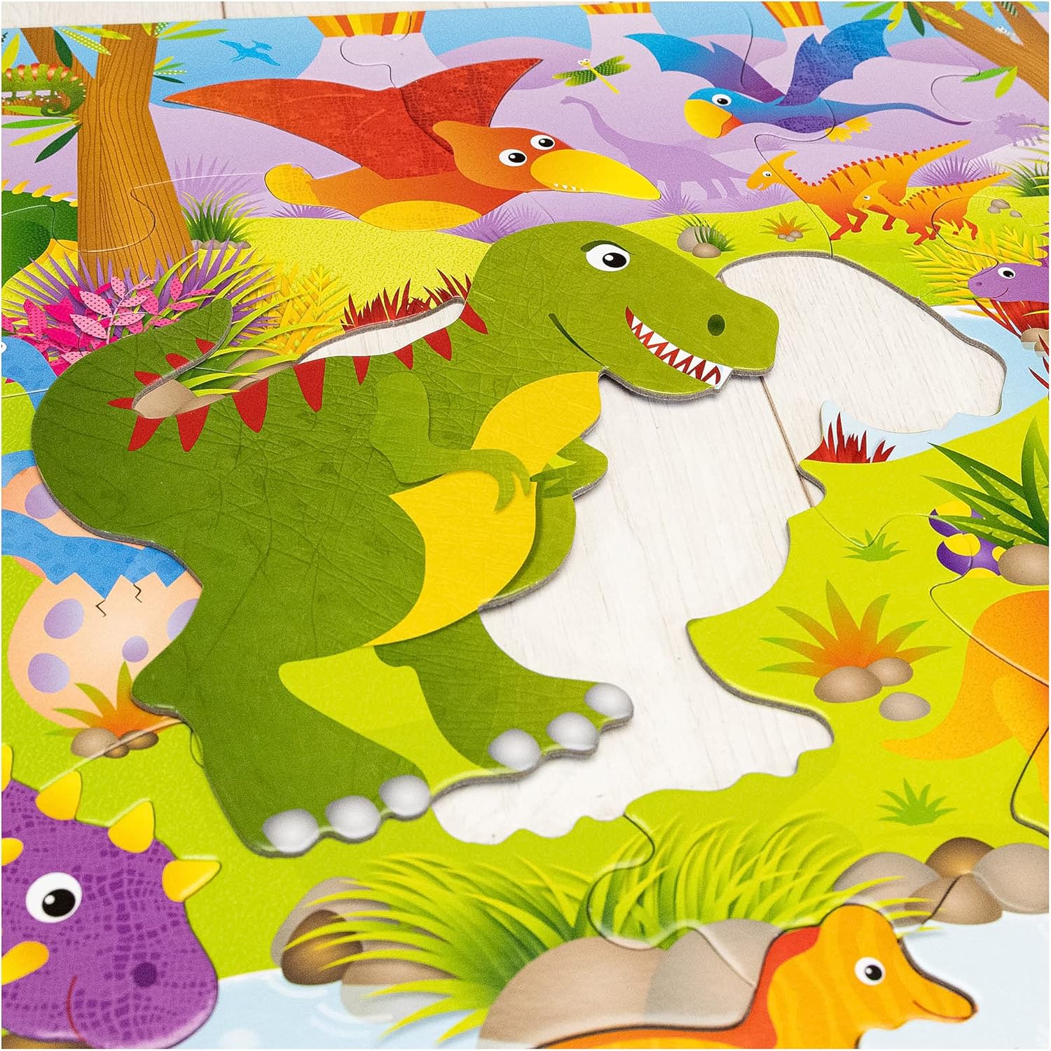 Galt Toys Giant Floor Puzzle - Dinosaurs, 30-Piece Extra Large Educational Puzzle for Kids Ages 3-6 5