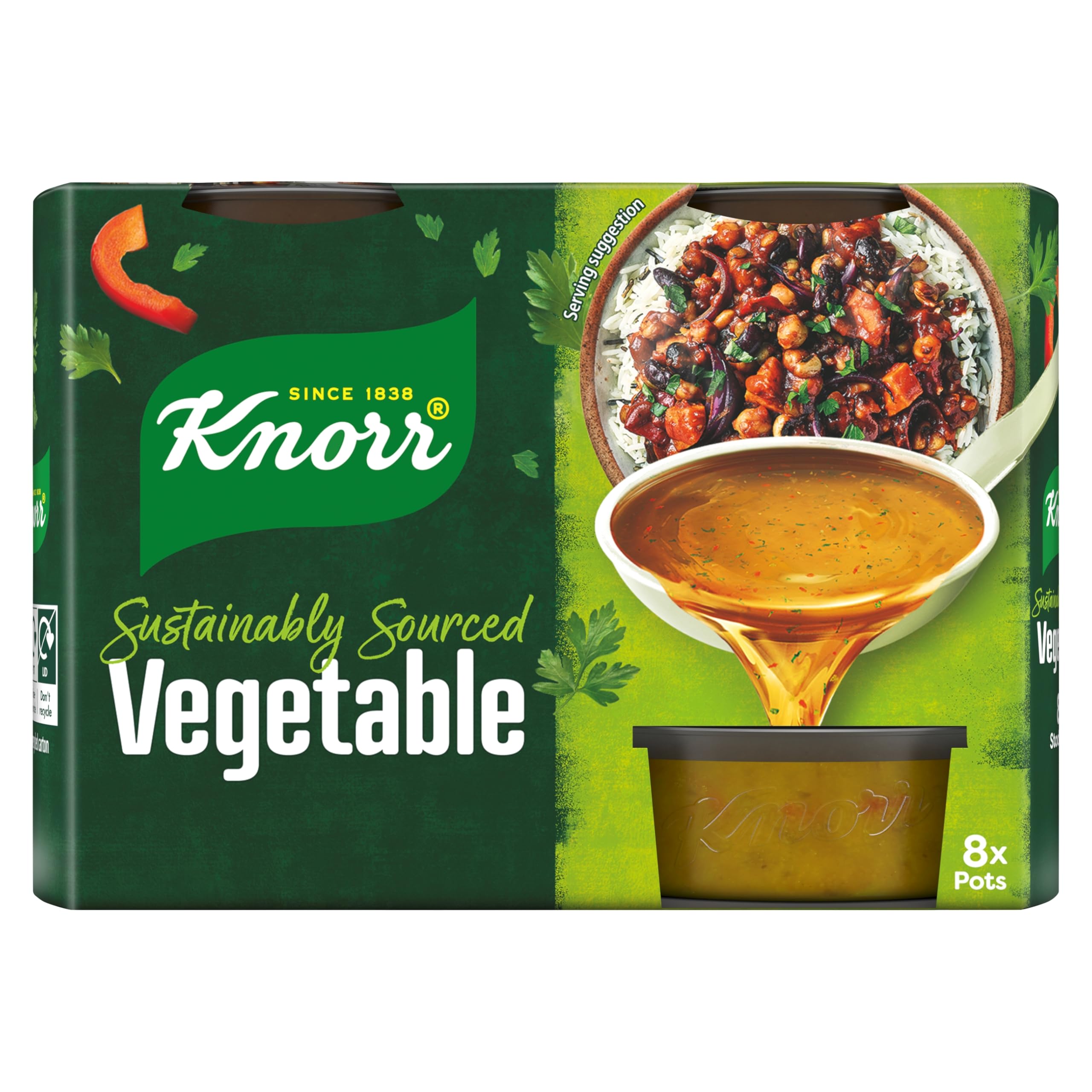 Knorr Vegetable Stock Pot Pack of 4 (32 Pots) - Gluten-Free, No Artificial Colours or Preservatives 5