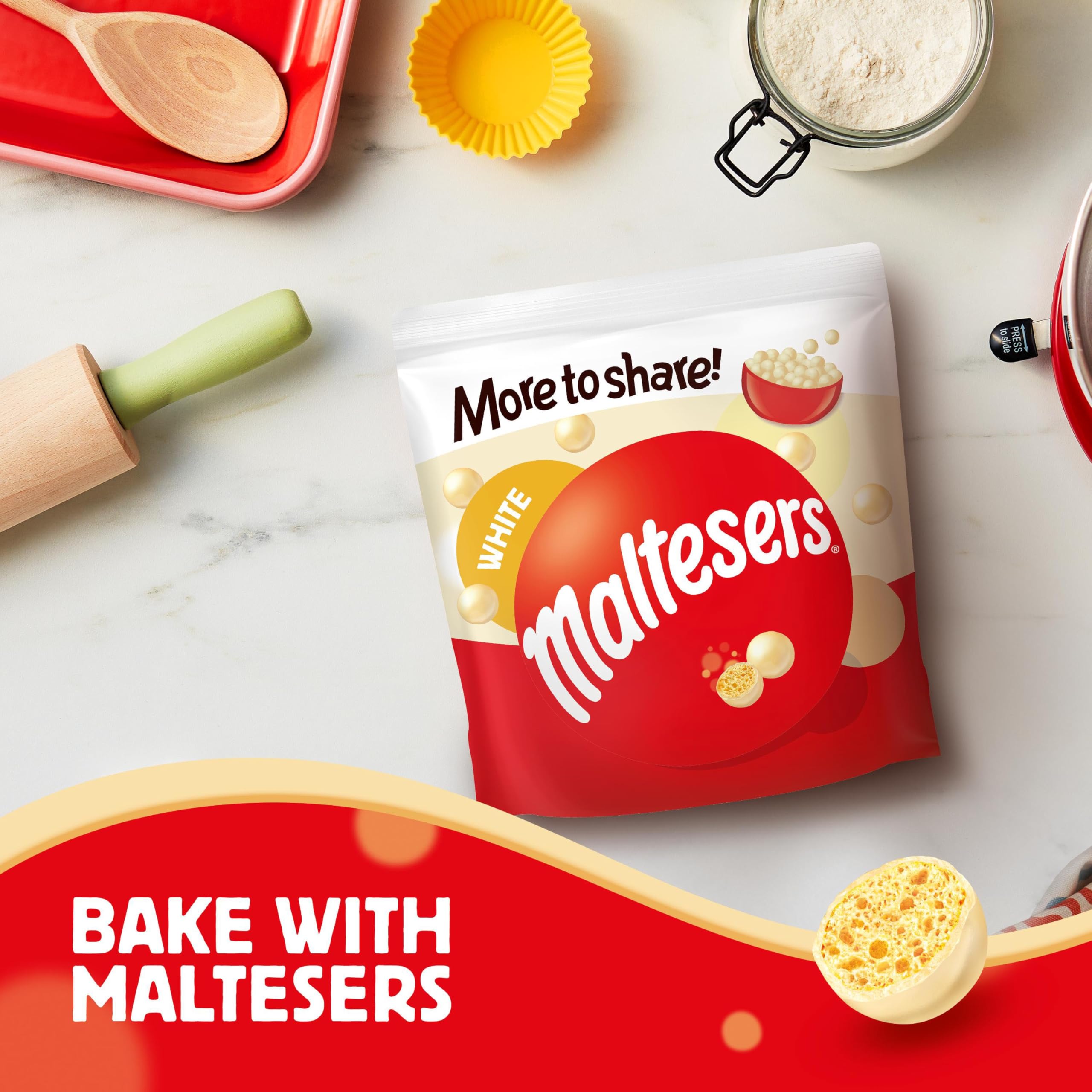 Maltesers Weiße Schokolade &amp; Honigwabe 126g Beutel zum Teilen 8