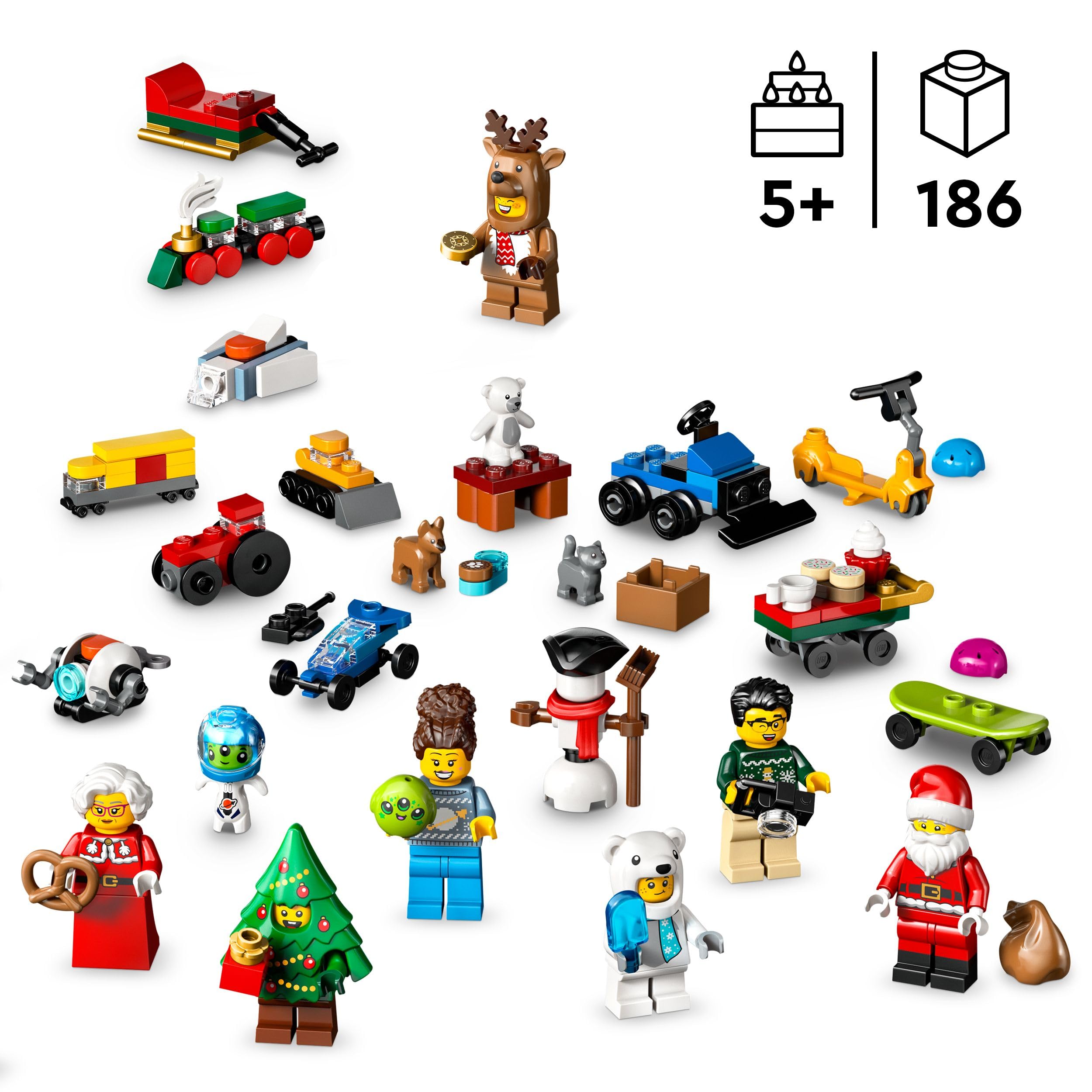 LEGO City Advent Calendar 2025 - 24-Day Holiday Building Playset for Ages 5+