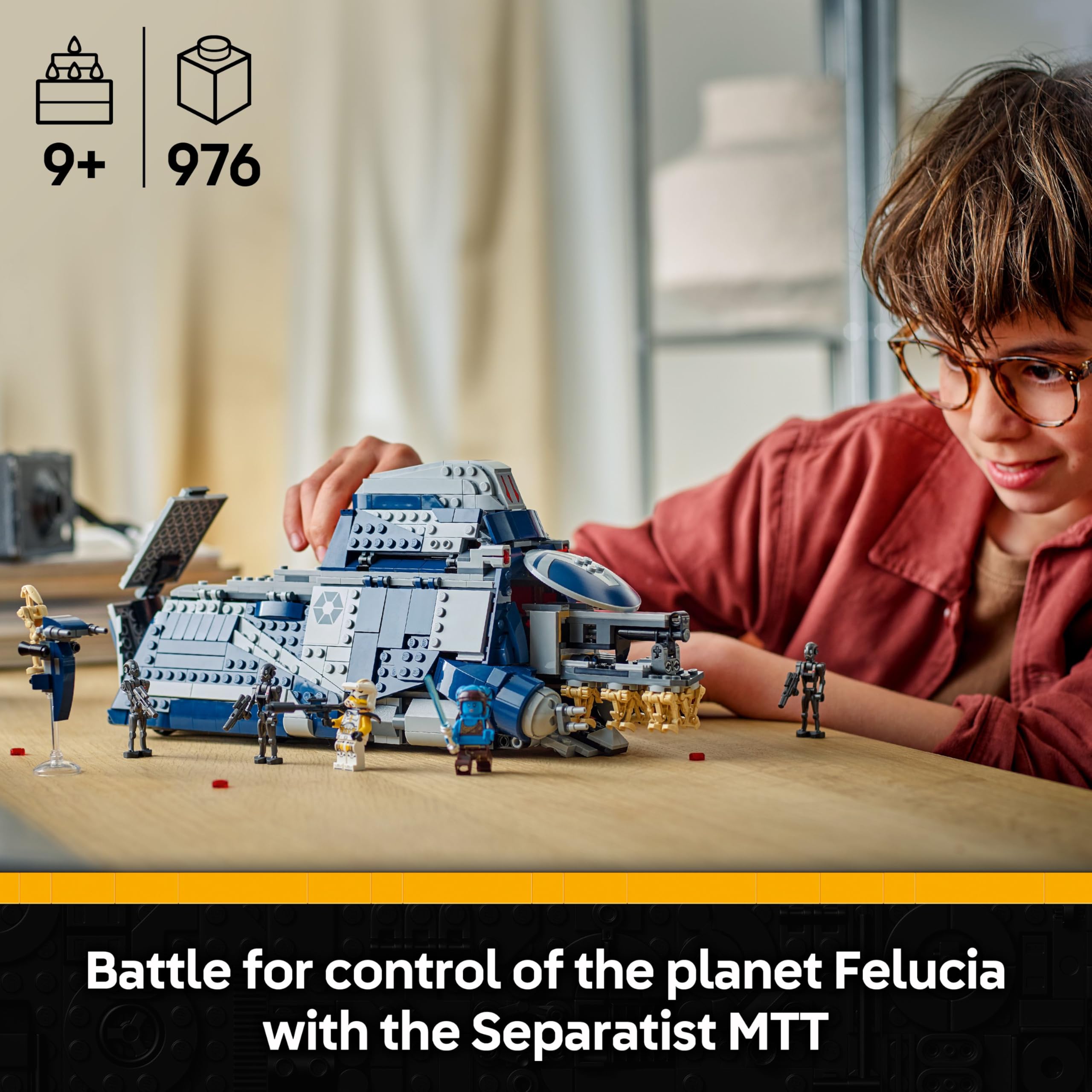 LEGO Star Wars 75435 Battle of Felucia Separatist MTT - Interactive Building Toy for Ages 9+ 9